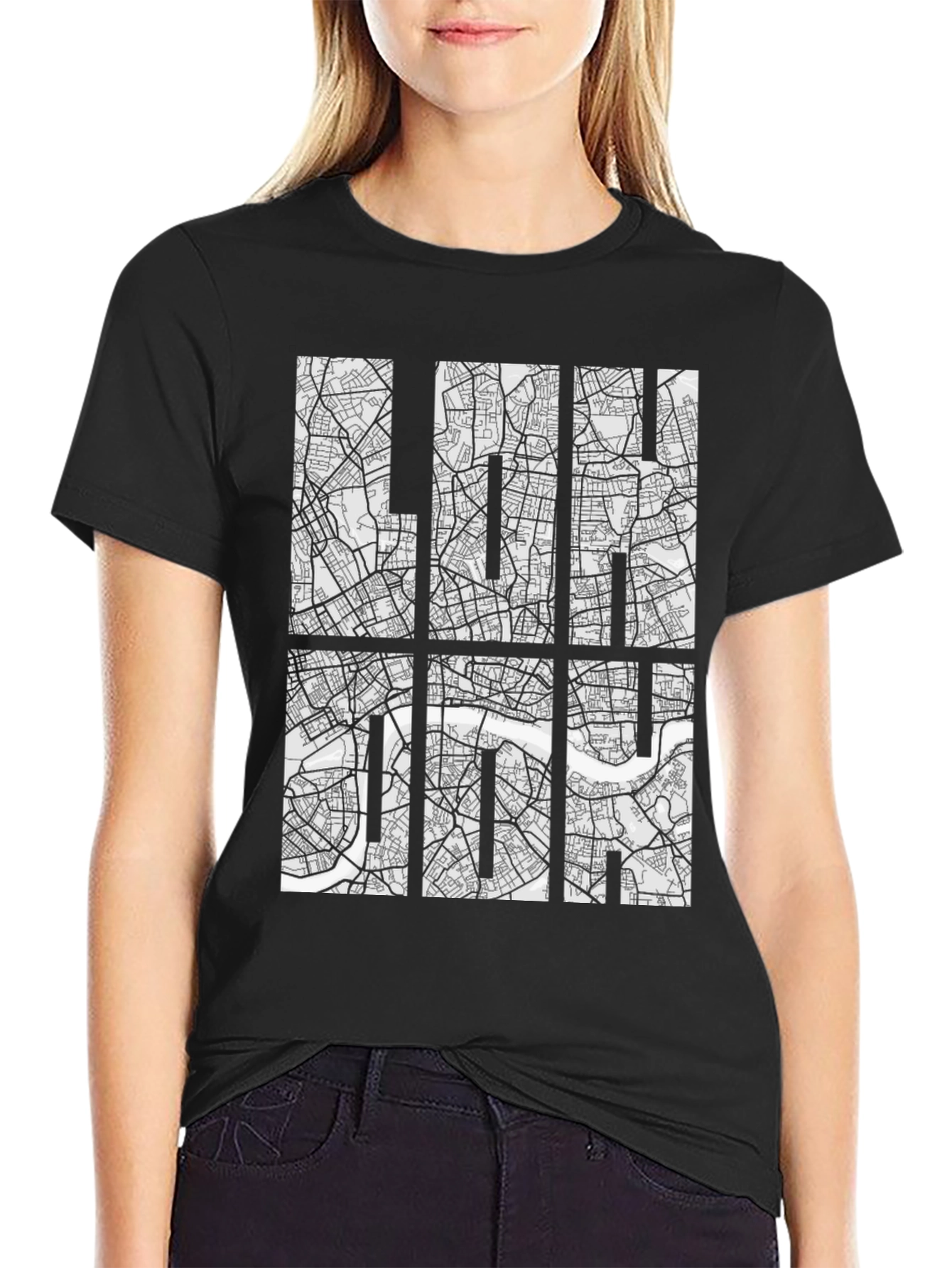 London Map Graphic Tee - Stylish City Apparel