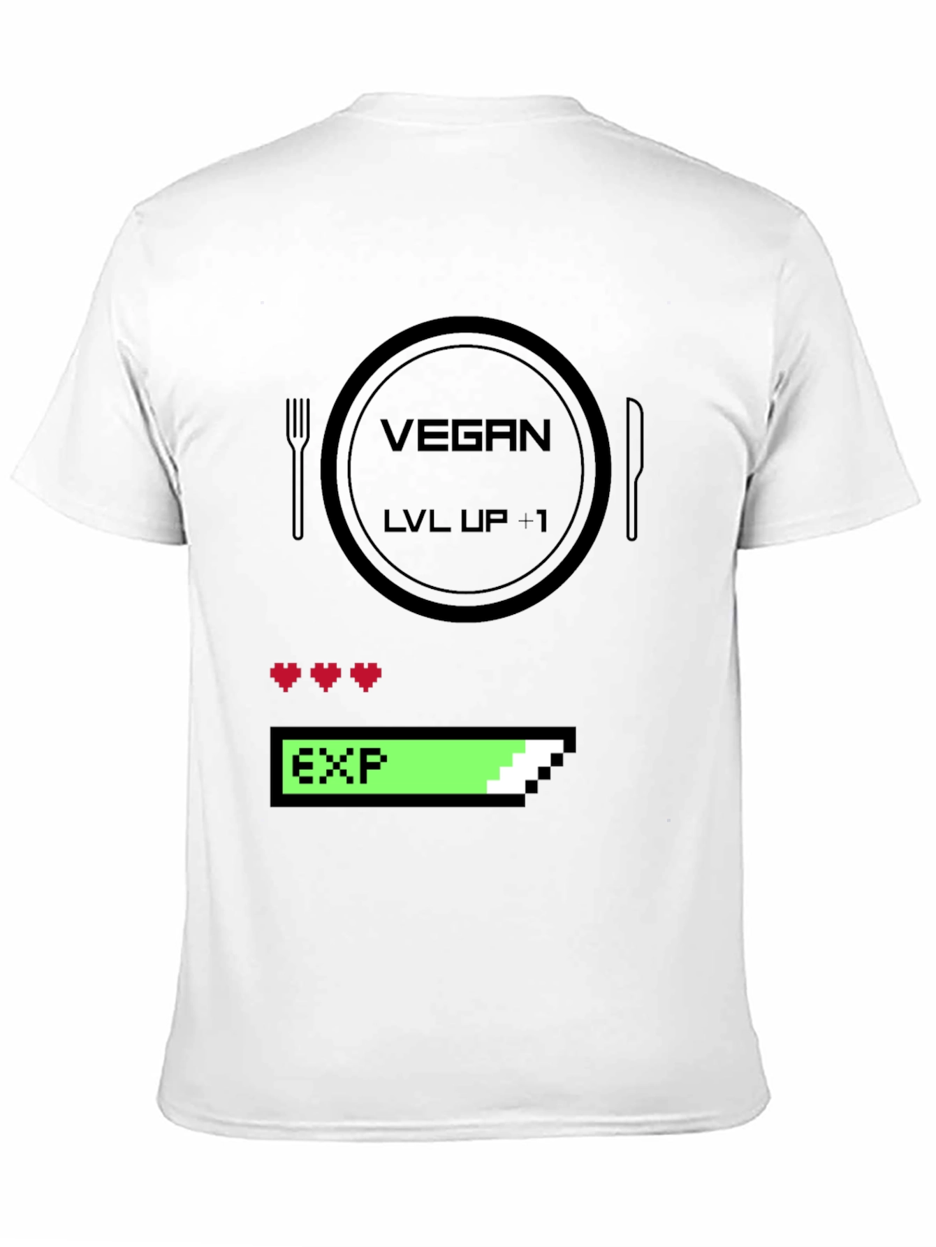 Vegan Gamer Level Up T-Shirt - Black