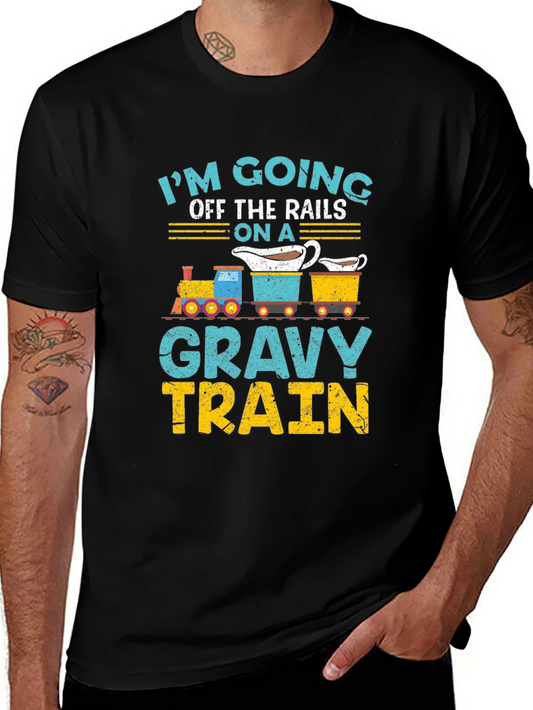 Gravy Train T-Shirt: Off the Rails Funny Thanksgiving Tee