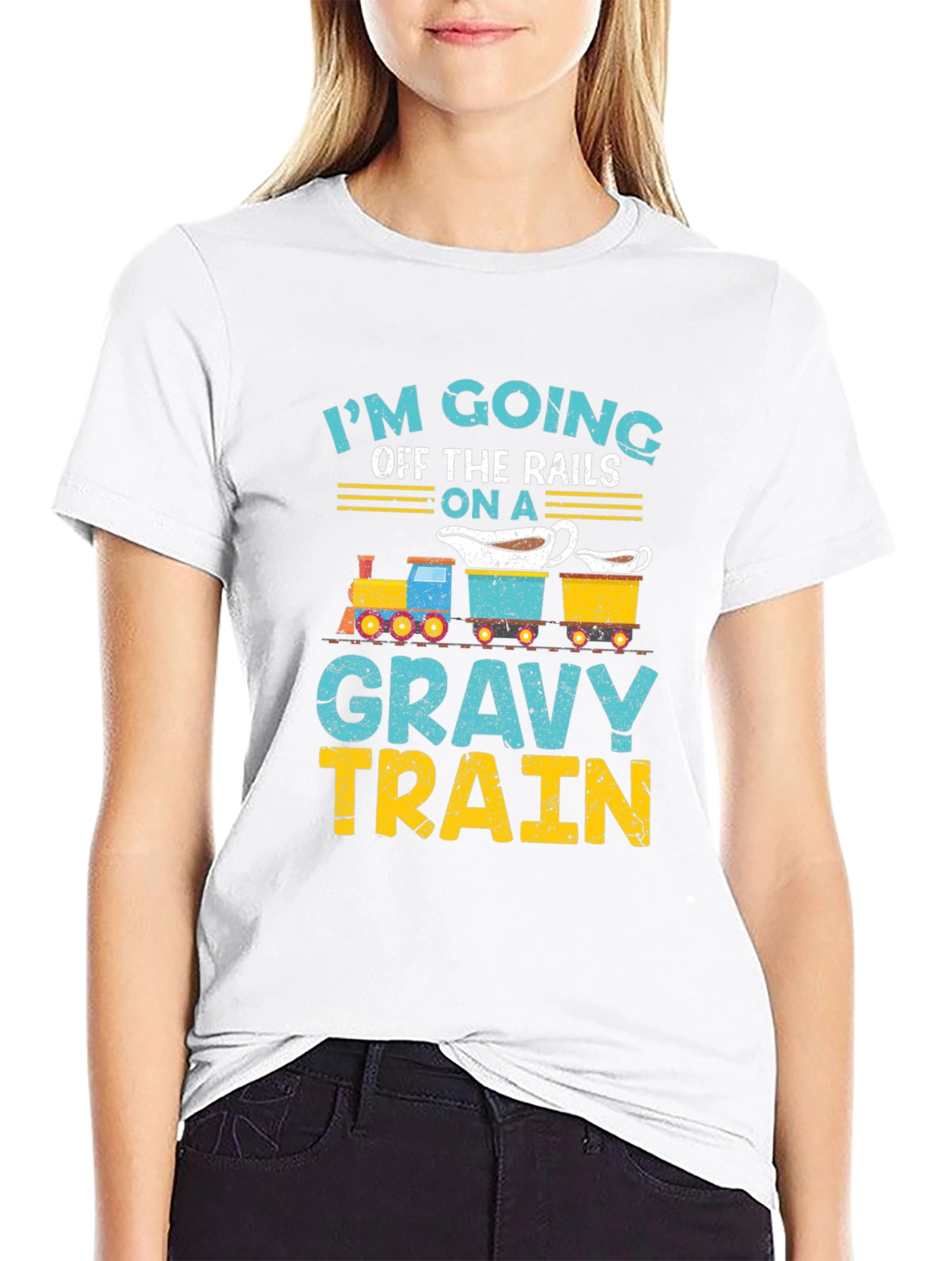 Gravy Train T-Shirt: Off the Rails Funny Thanksgiving Tee