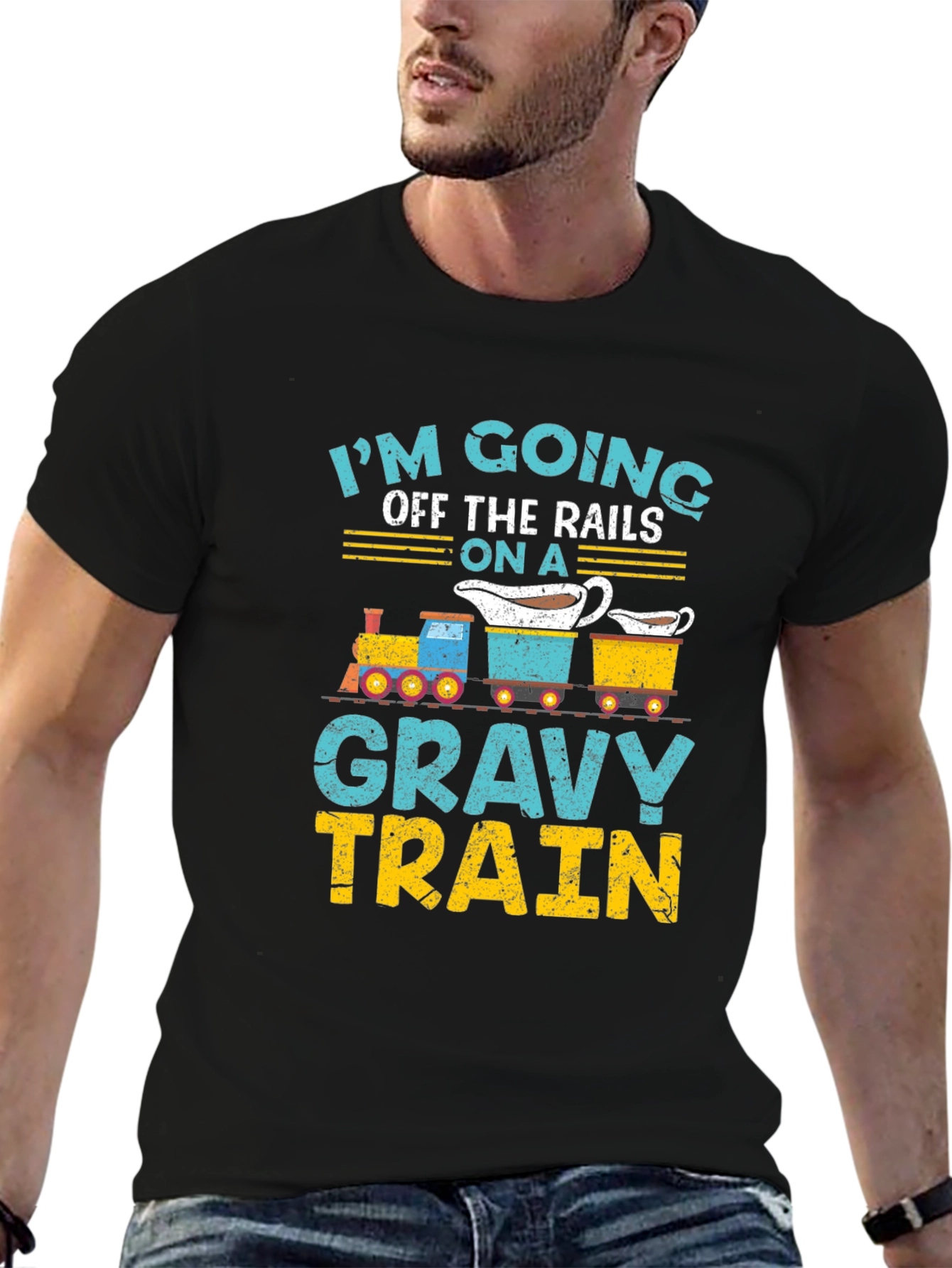 Gravy Train T-Shirt: Off the Rails Funny Thanksgiving Tee