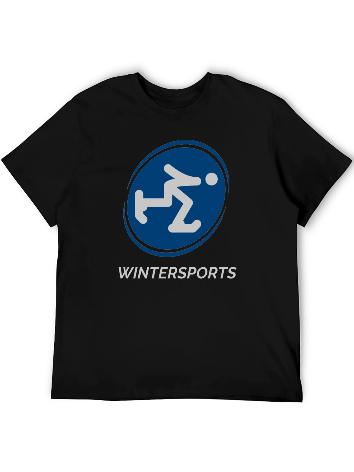 Wintersports Graphic Tee - Black Cotton Blend