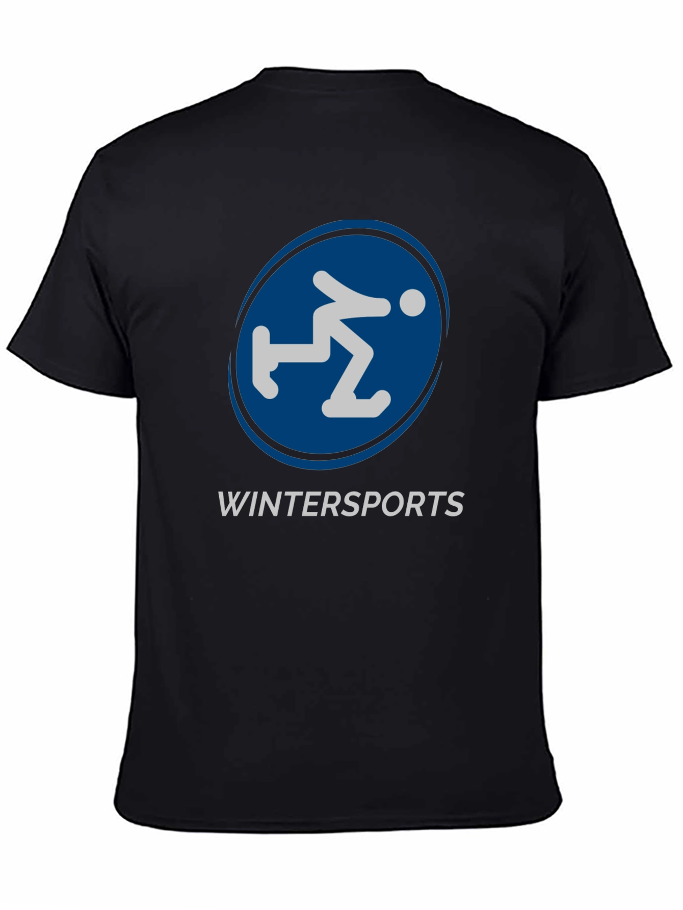 Wintersports Graphic Tee - Black Cotton Blend