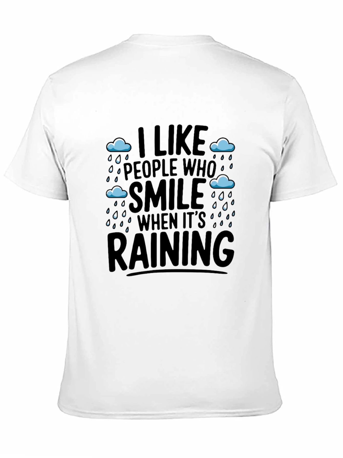 Rainy Day Smile T-Shirt - Uplifting Black Tee