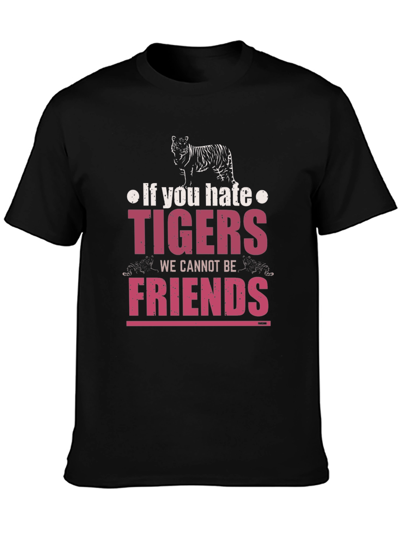 Tiger Graphic Print Crew Neck T-Shirt