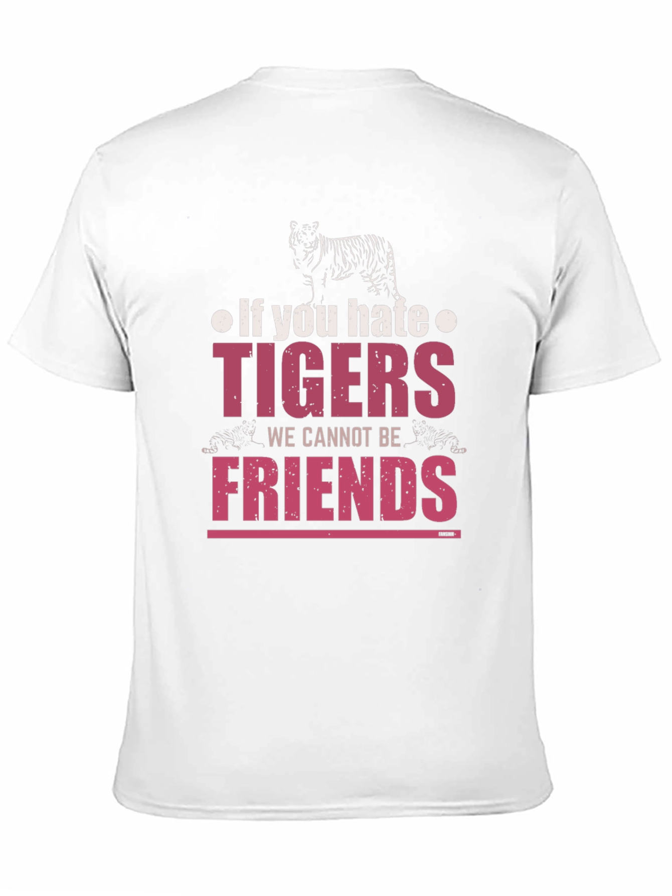 Tiger Graphic Print Crew Neck T-Shirt