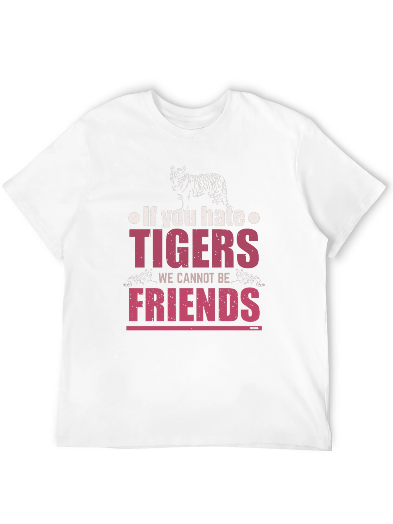 Tiger Graphic Print Crew Neck T-Shirt