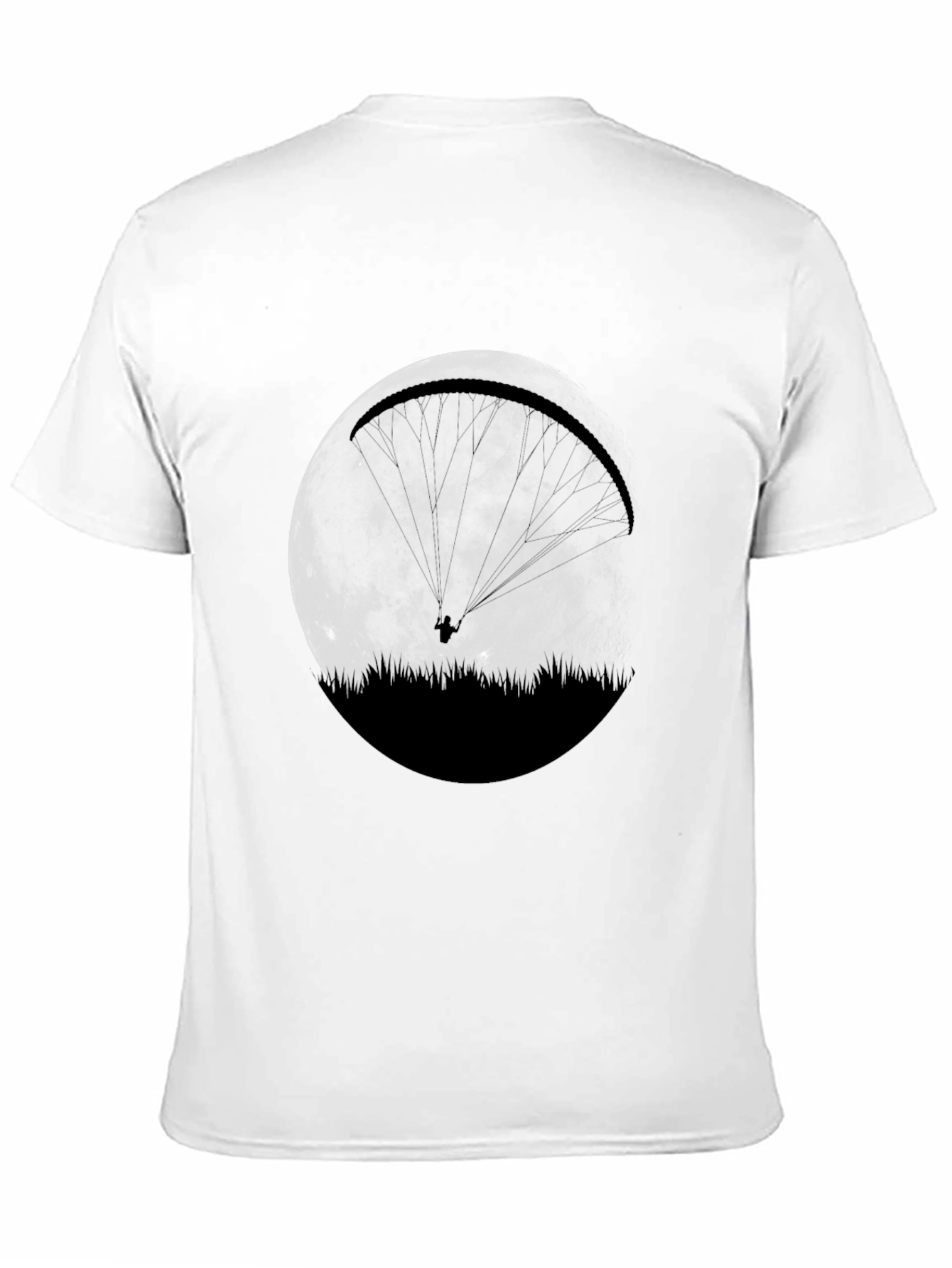 Moon Paragliding Graphic Tee - Black