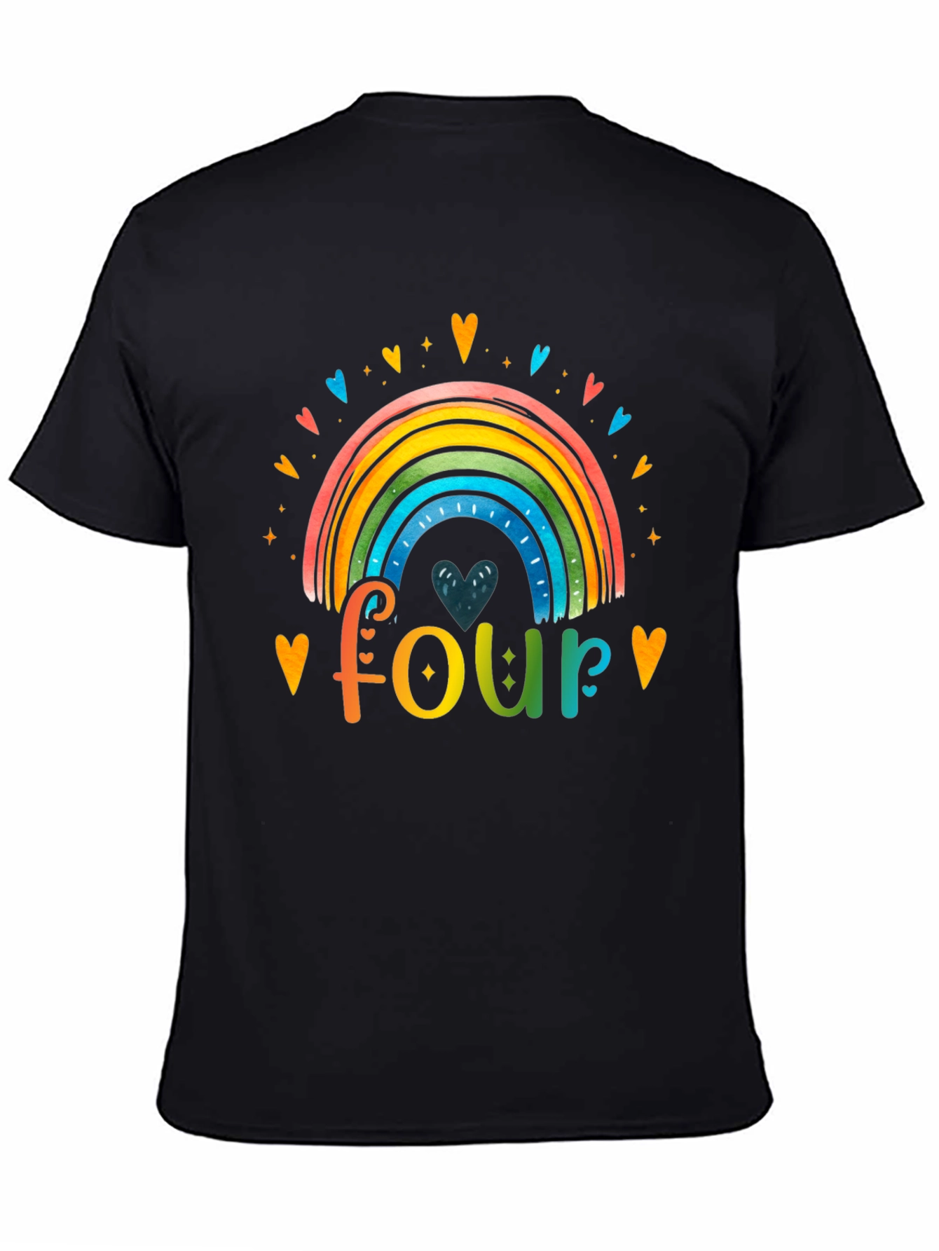 Rainbow Four Birthday Shirt