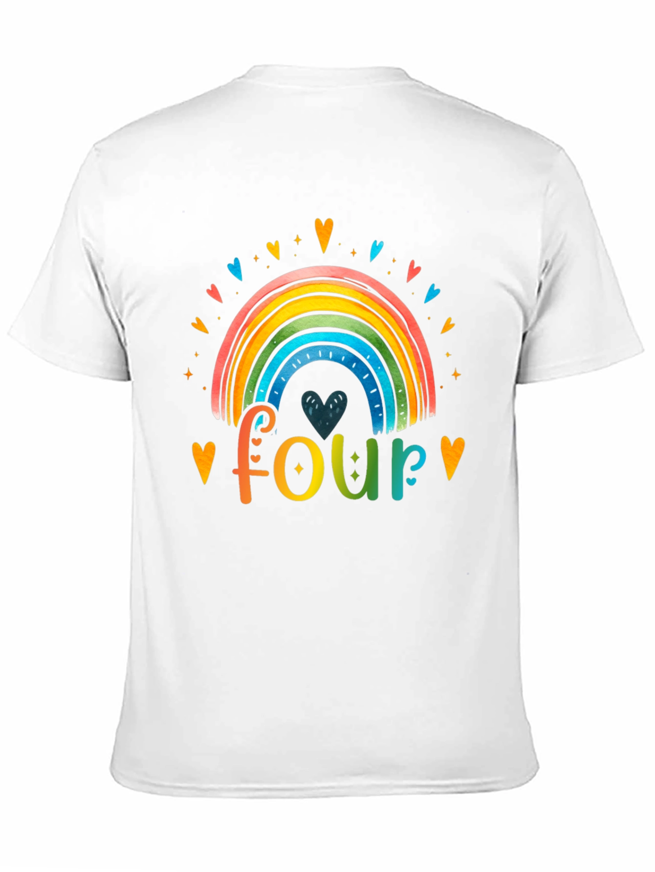 Rainbow Four Birthday Shirt