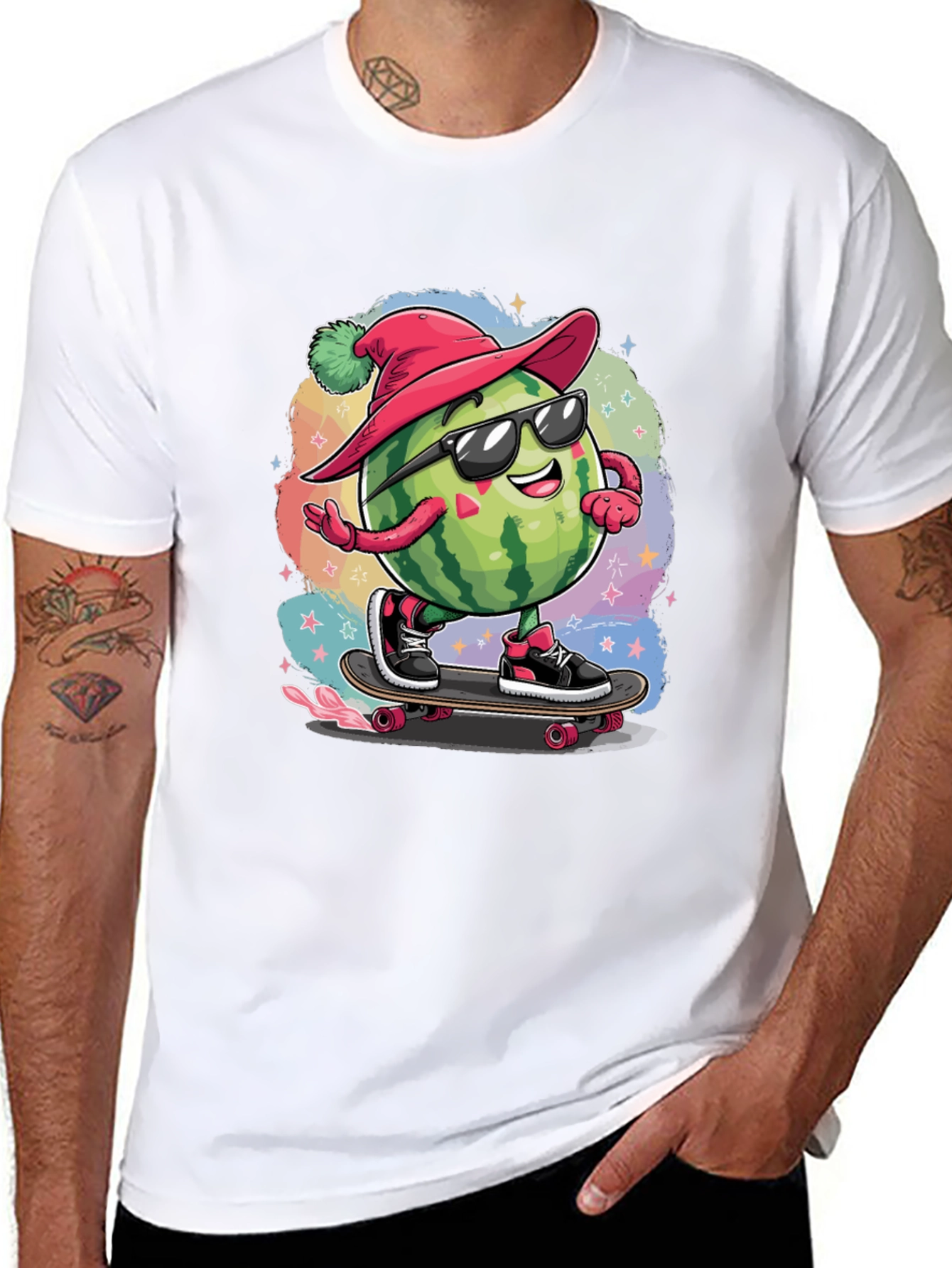 Skateboarding Watermelon Tee