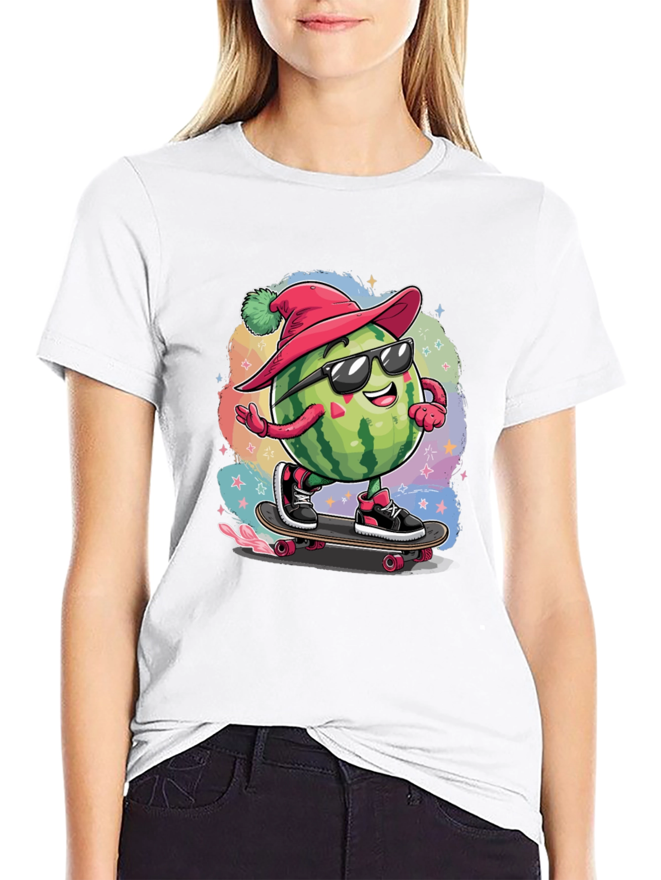 Skateboarding Watermelon Tee