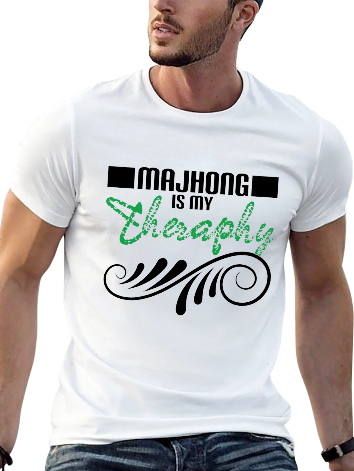 Mahjong Therapy Graphic T-Shirt - Unisex Relaxed Fit