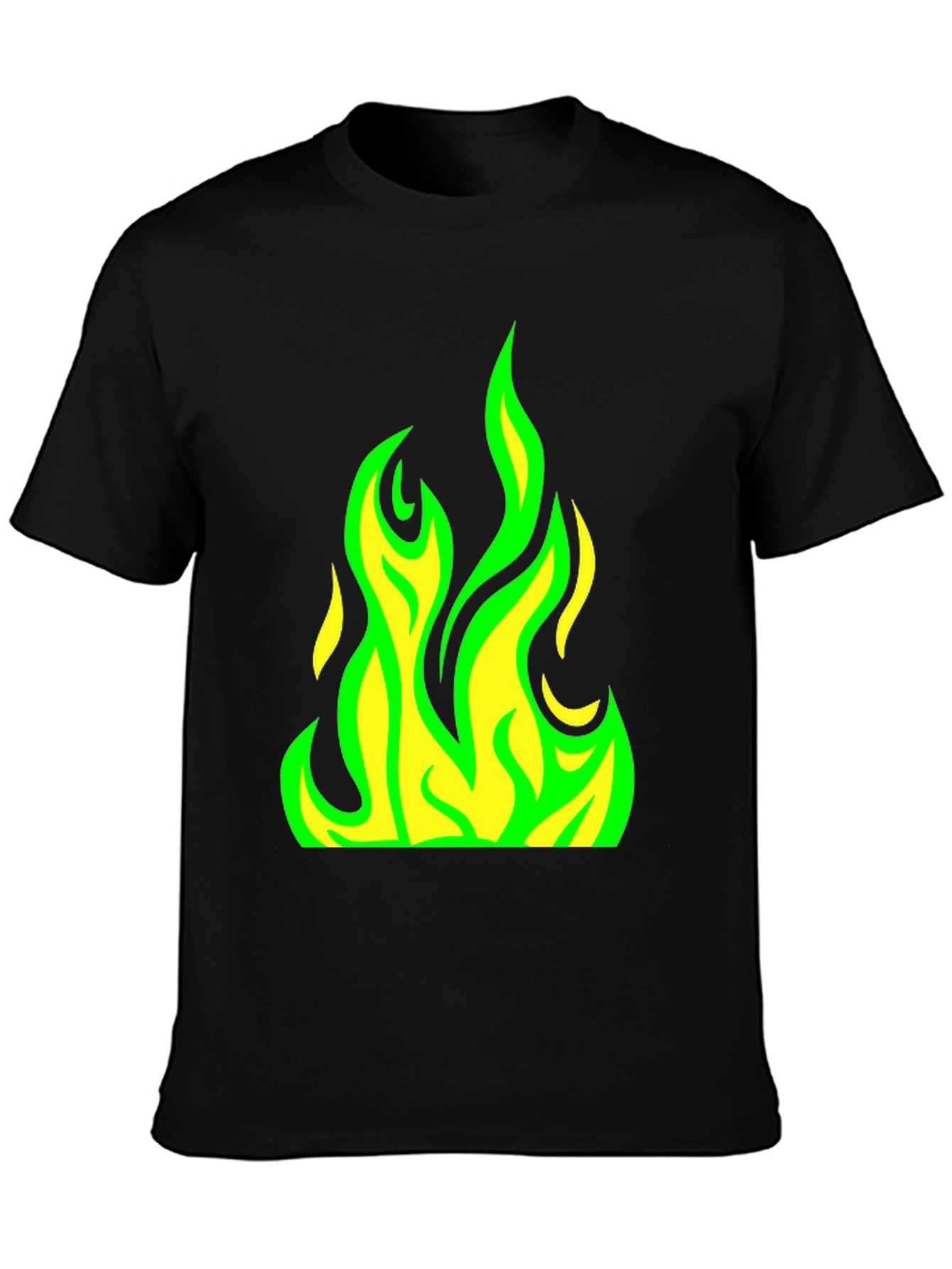 Flame Graphic T-Shirt - Cool Neon Fire Design