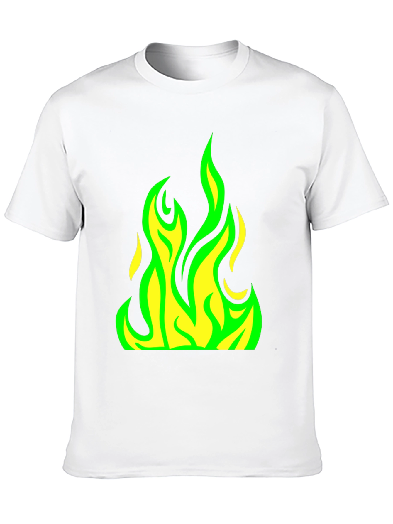 Flame Graphic T-Shirt - Cool Neon Fire Design
