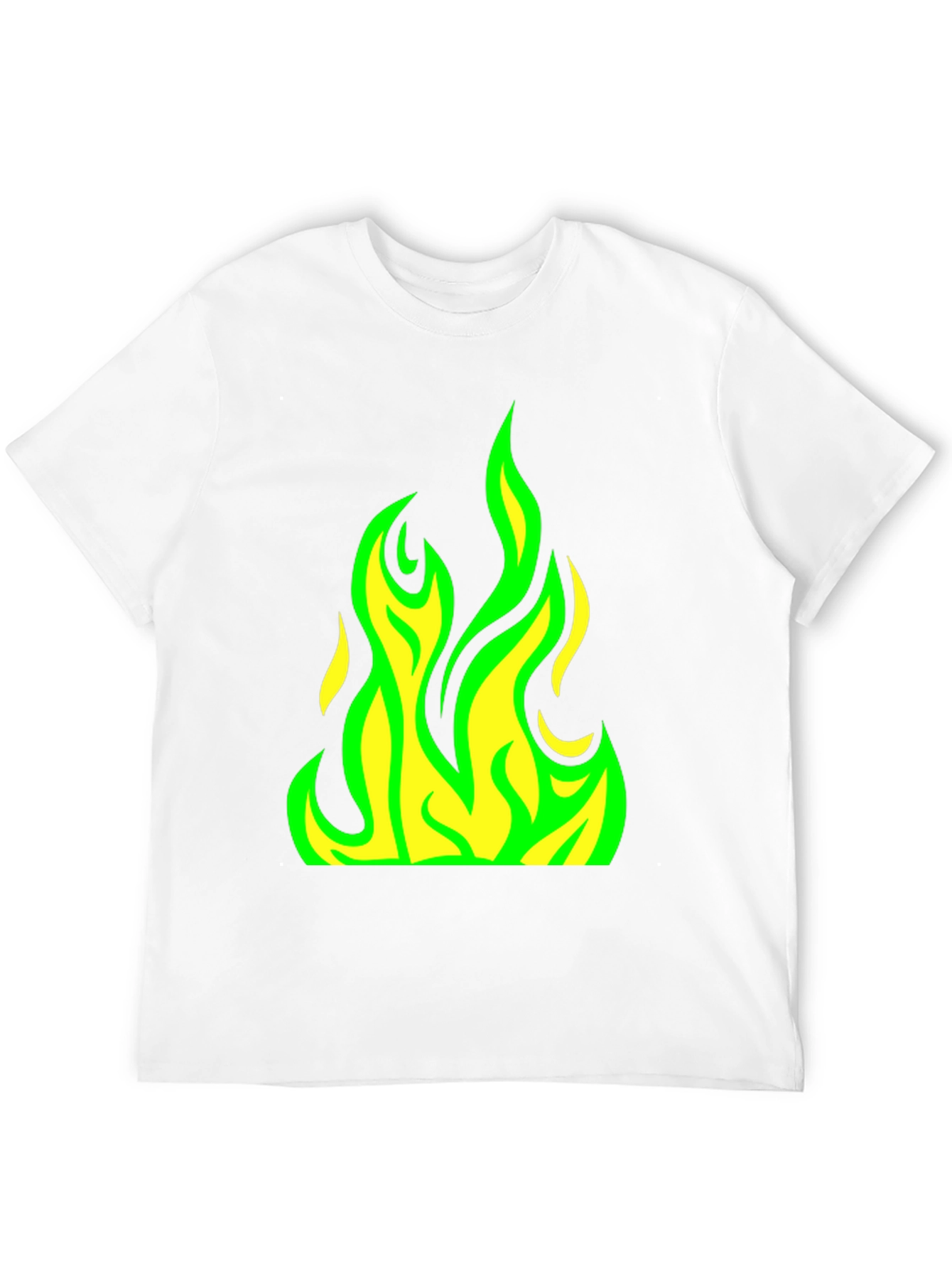 Flame Graphic T-Shirt - Cool Neon Fire Design