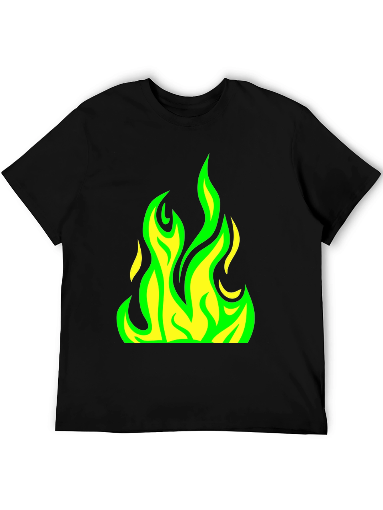 Flame Graphic T-Shirt - Cool Neon Fire Design