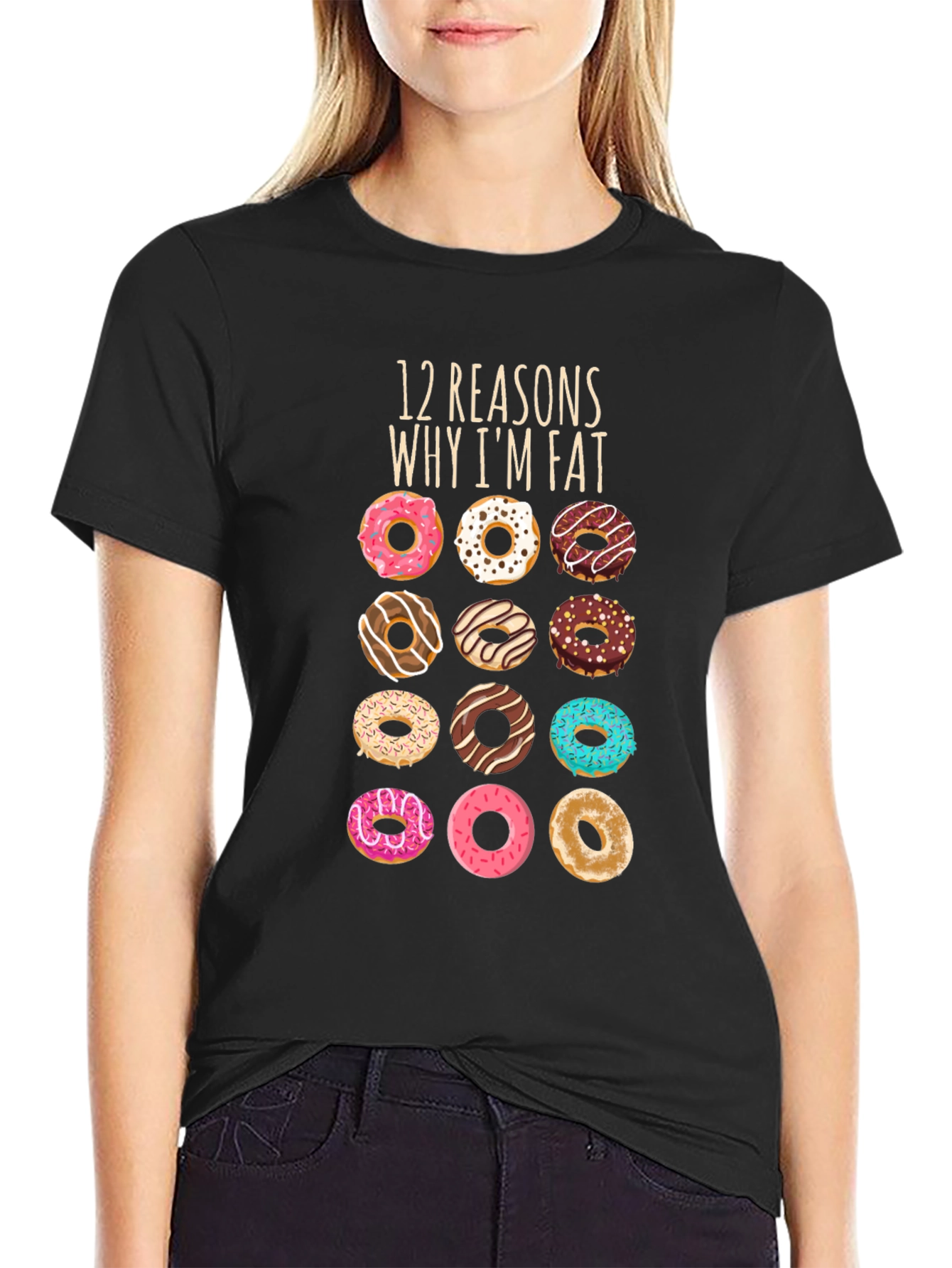 Donut Lovers T-Shirt: 12 Reasons Why Im Fat