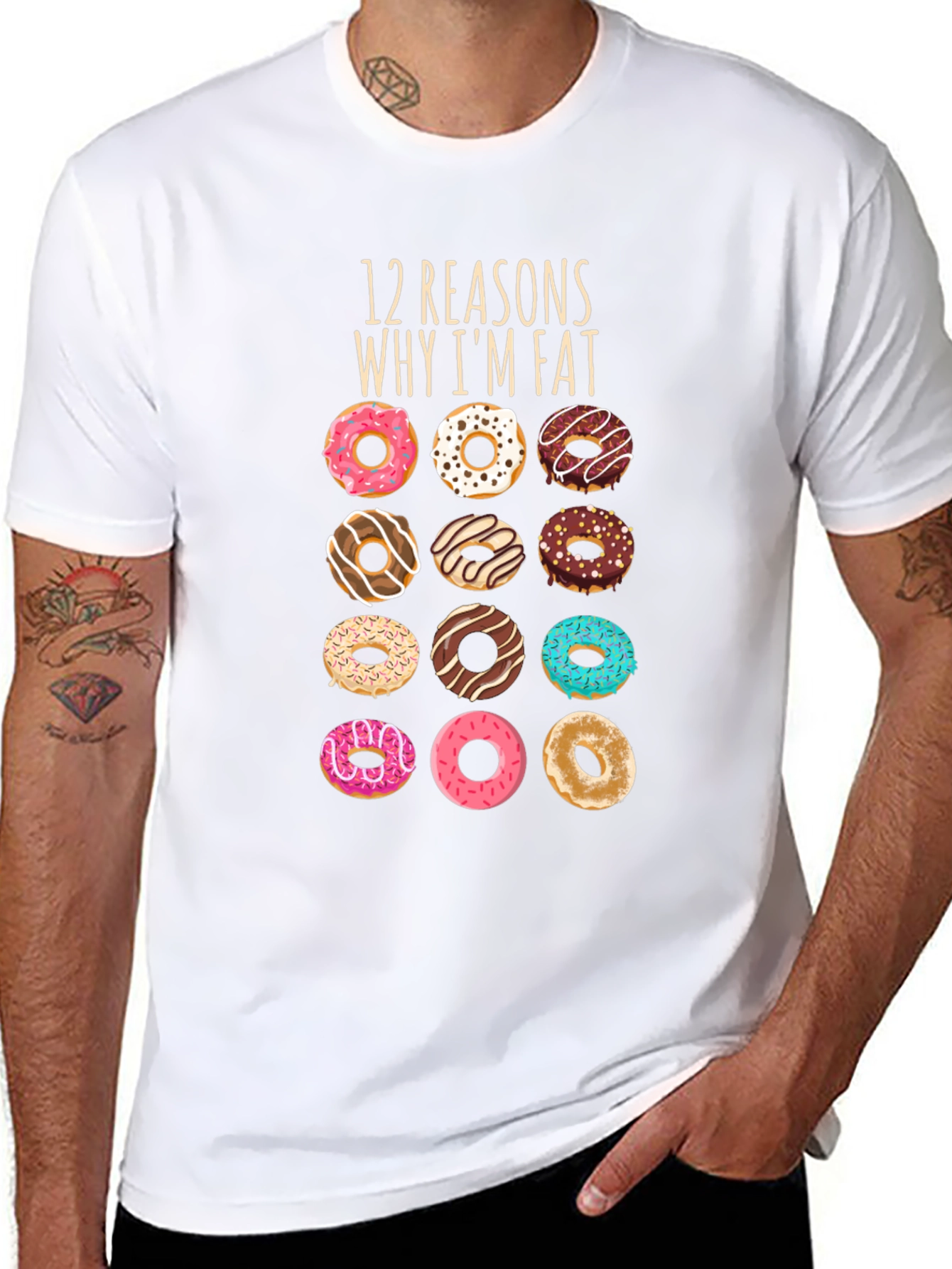 Donut Lovers T-Shirt: 12 Reasons Why Im Fat