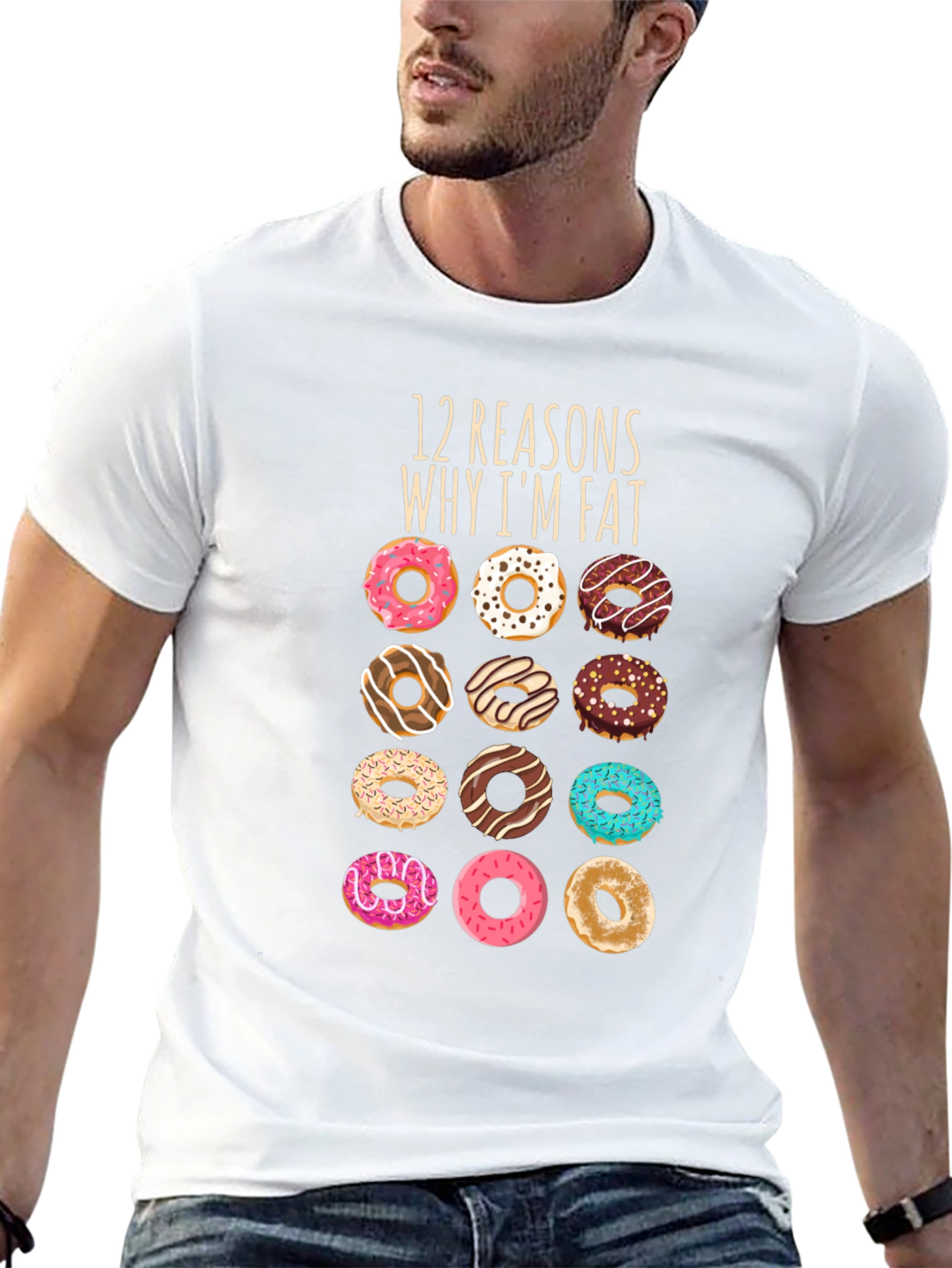 Donut Lovers T-Shirt: 12 Reasons Why Im Fat