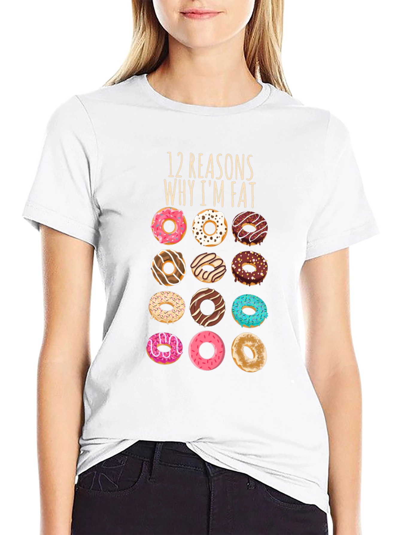 Donut Lovers T-Shirt: 12 Reasons Why Im Fat