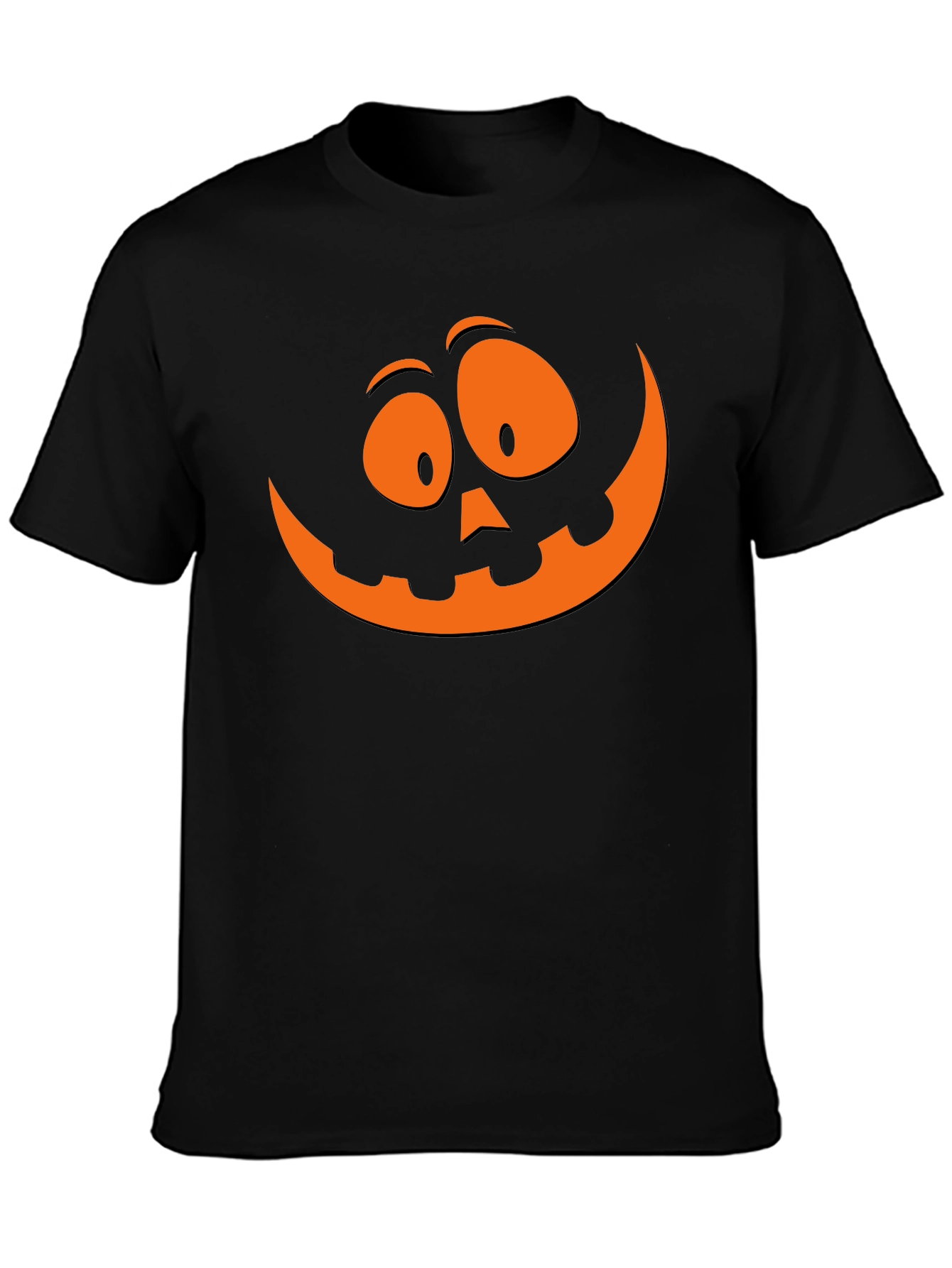 Halloween Pumpkin Face Graphic T-Shirt - Spooky Season Tee