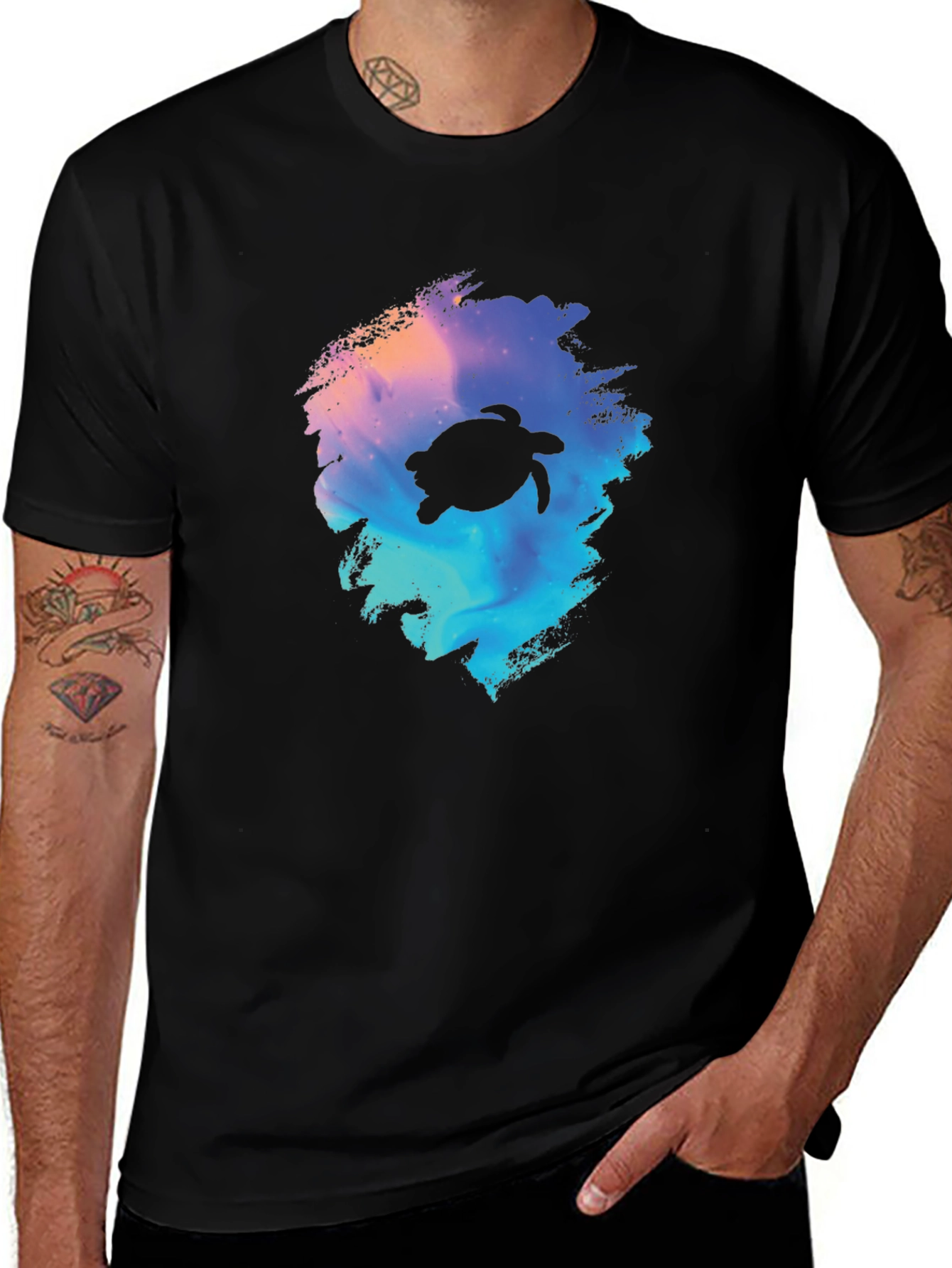 Turtle Galaxy Black T-Shirt