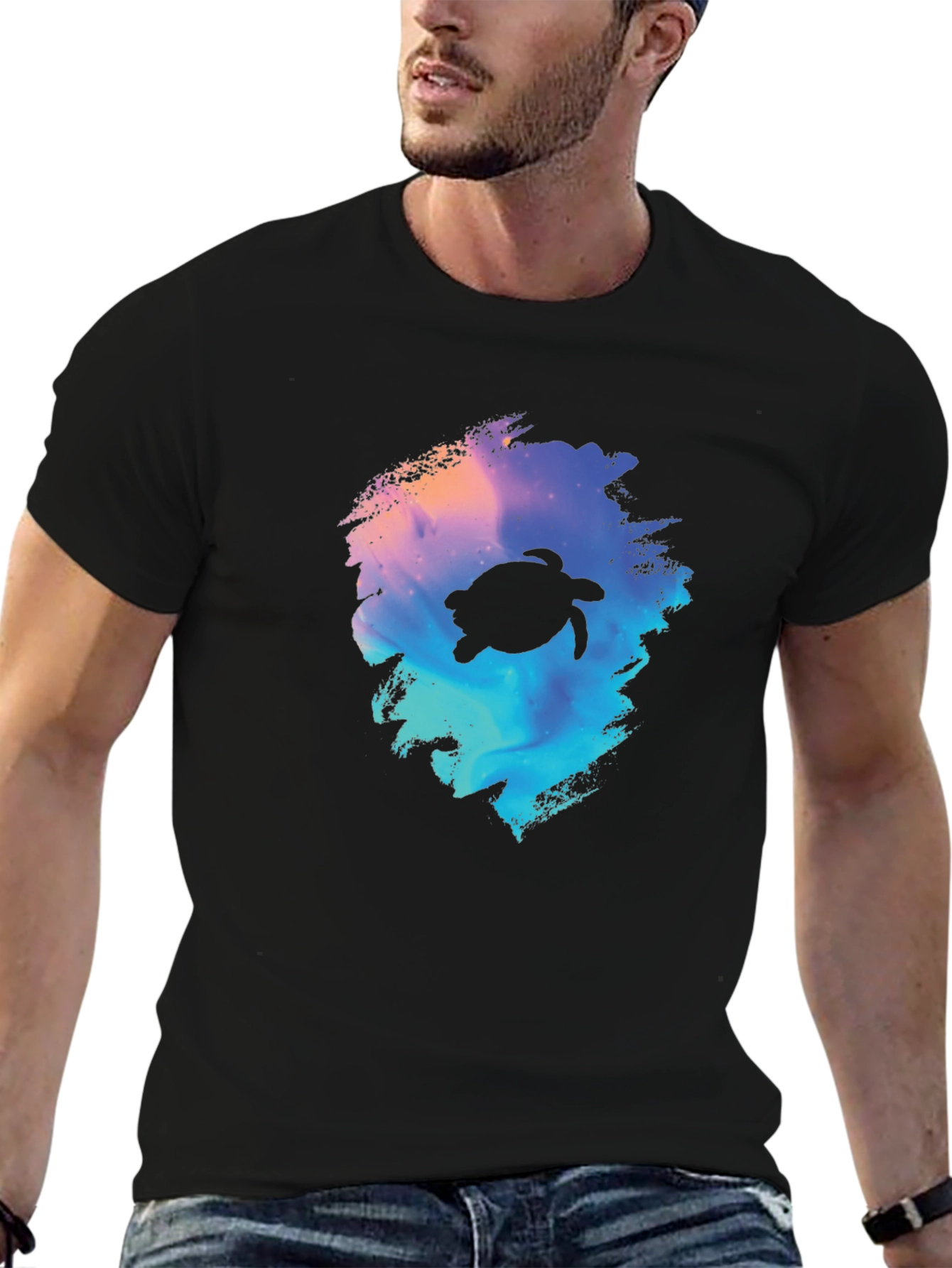 Turtle Galaxy Black T-Shirt