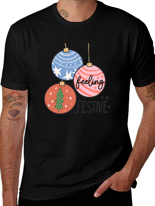 Feeling Festive Christmas Ornament Graphic Tee