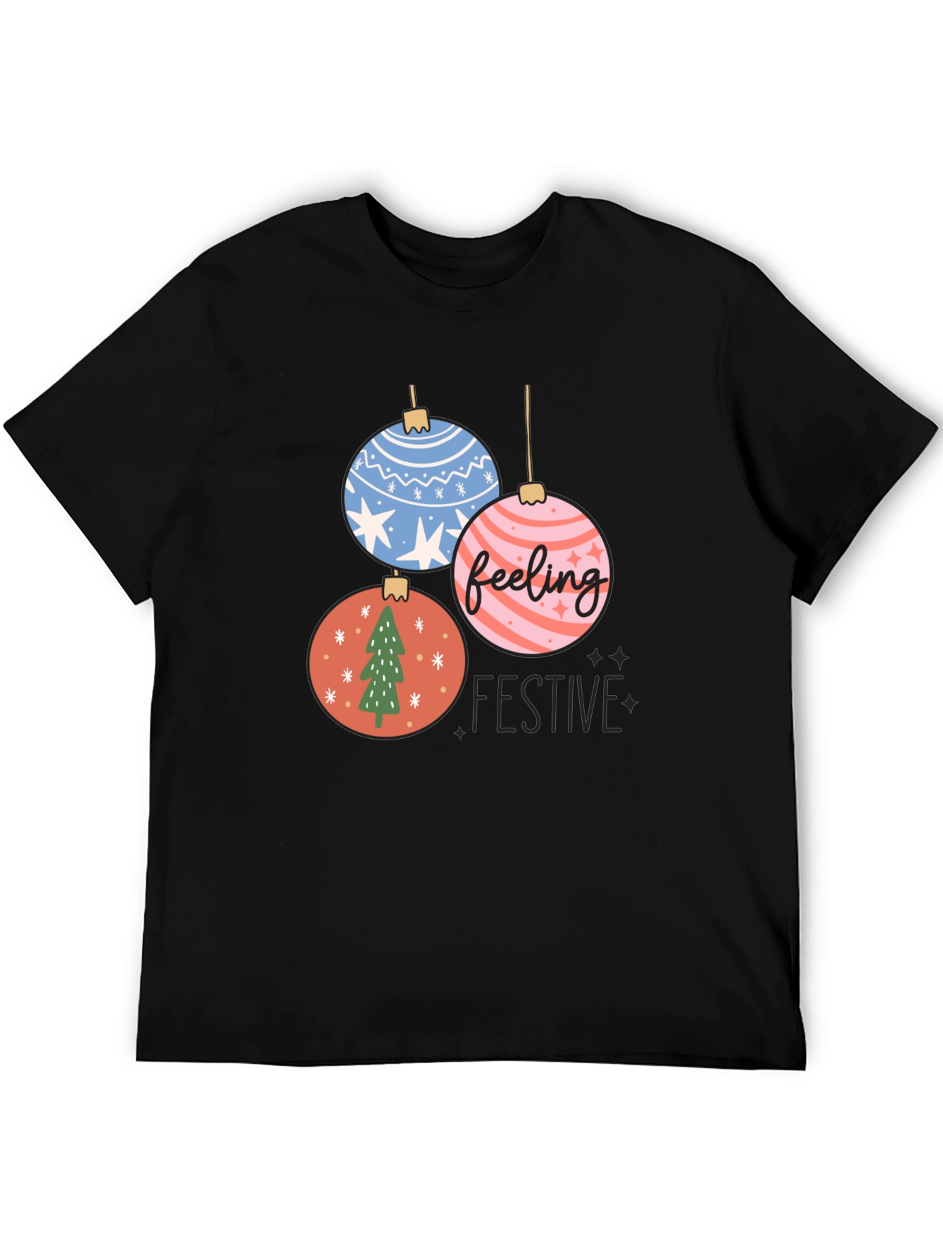 Feeling Festive Christmas Ornament Graphic Tee