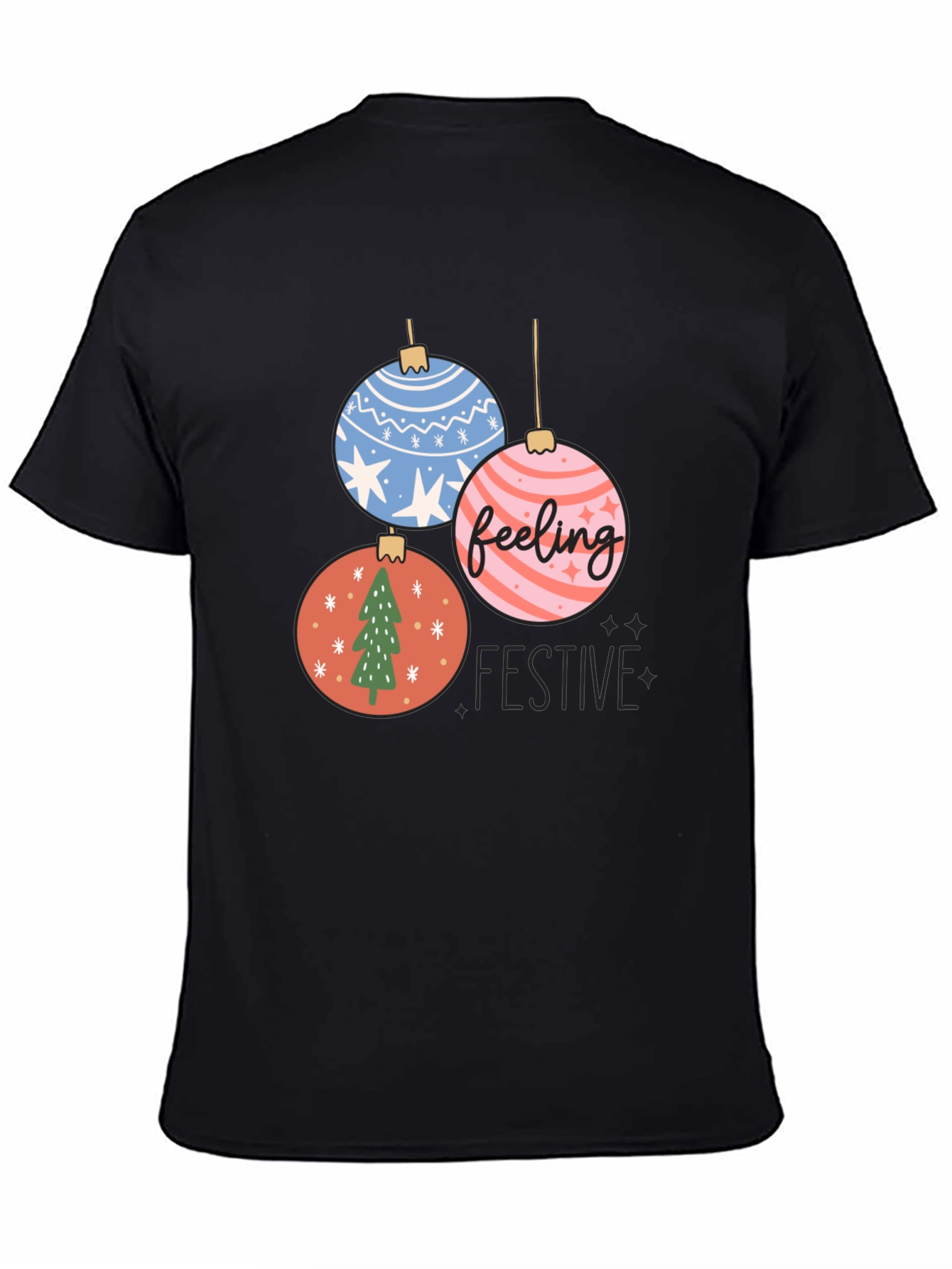 Feeling Festive Christmas Ornament Graphic Tee