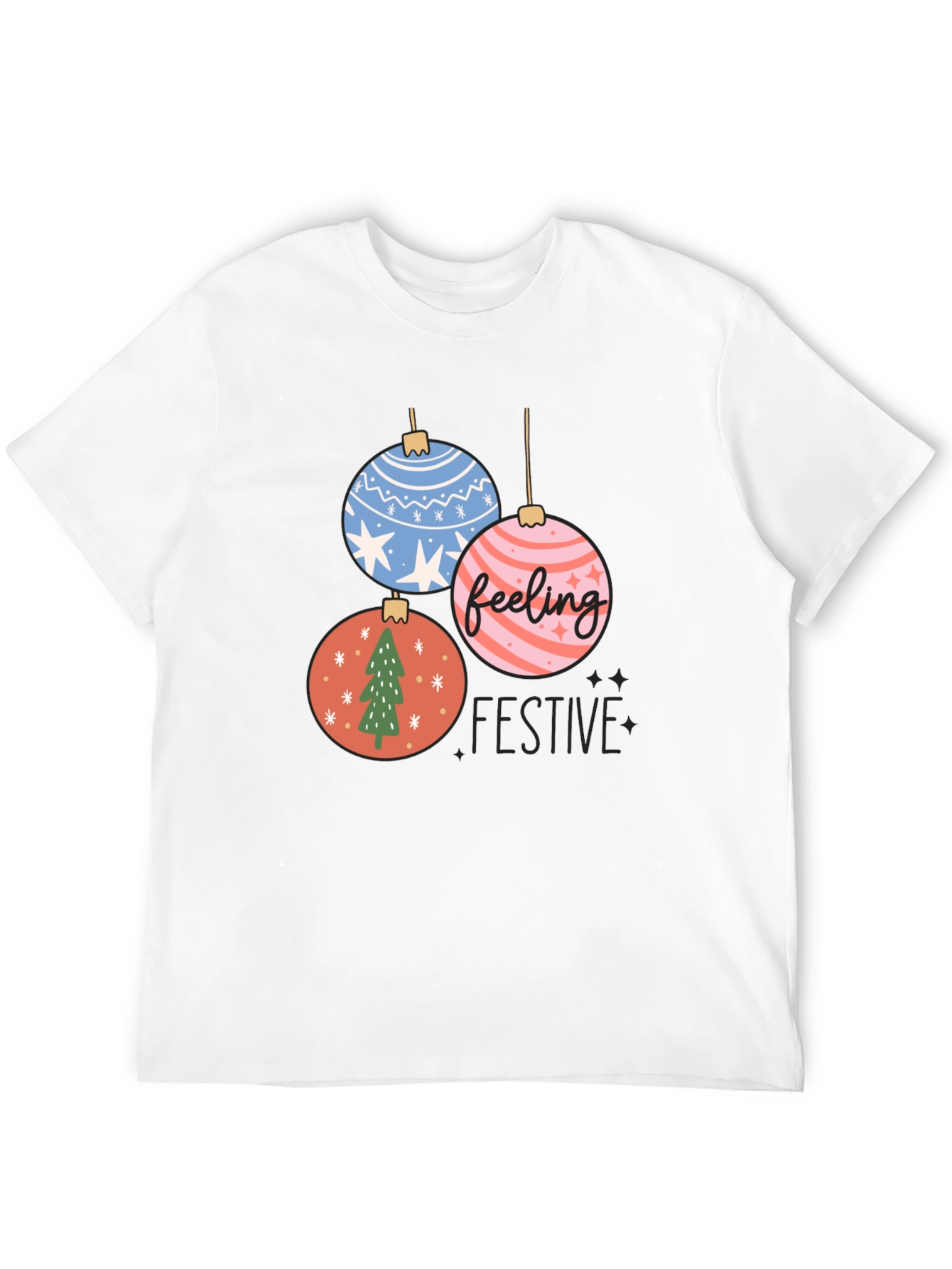 Feeling Festive Christmas Ornament Graphic Tee