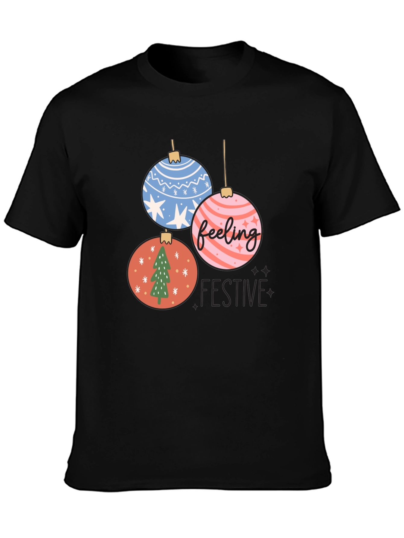 Feeling Festive Christmas Ornament Graphic Tee