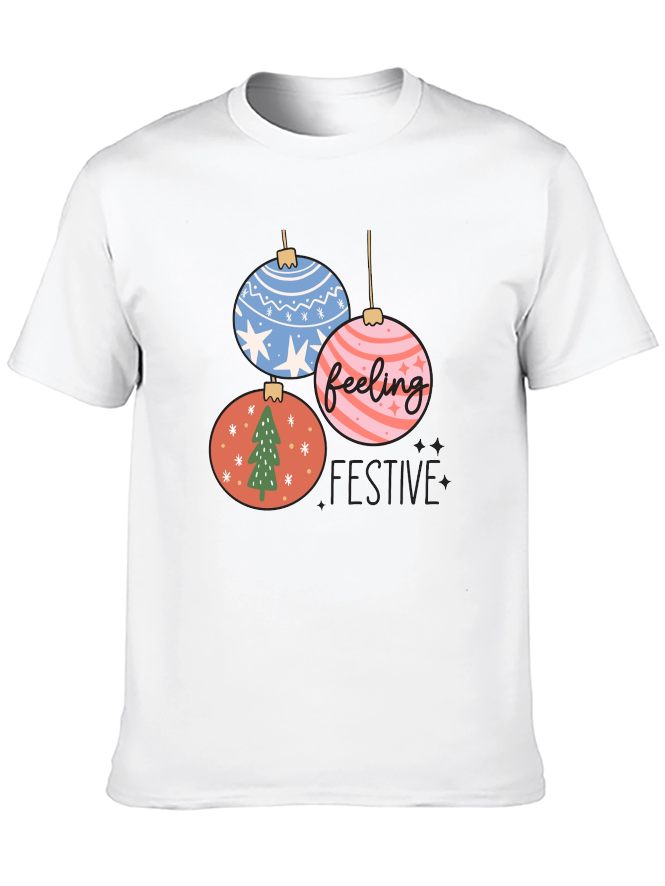 Feeling Festive Christmas Ornament Graphic Tee
