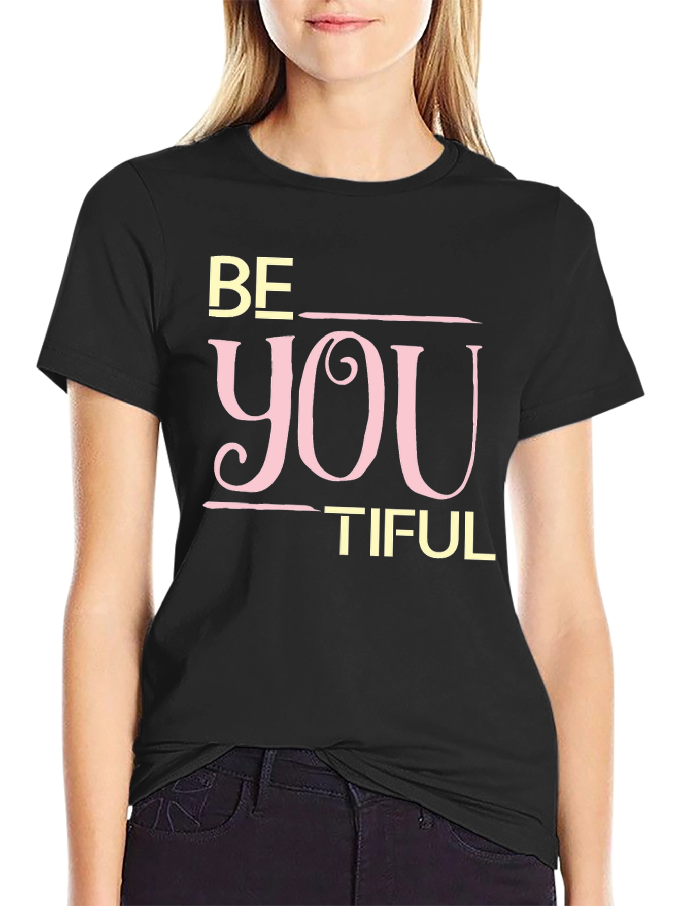 Be You Tiful Black Graphic Tee