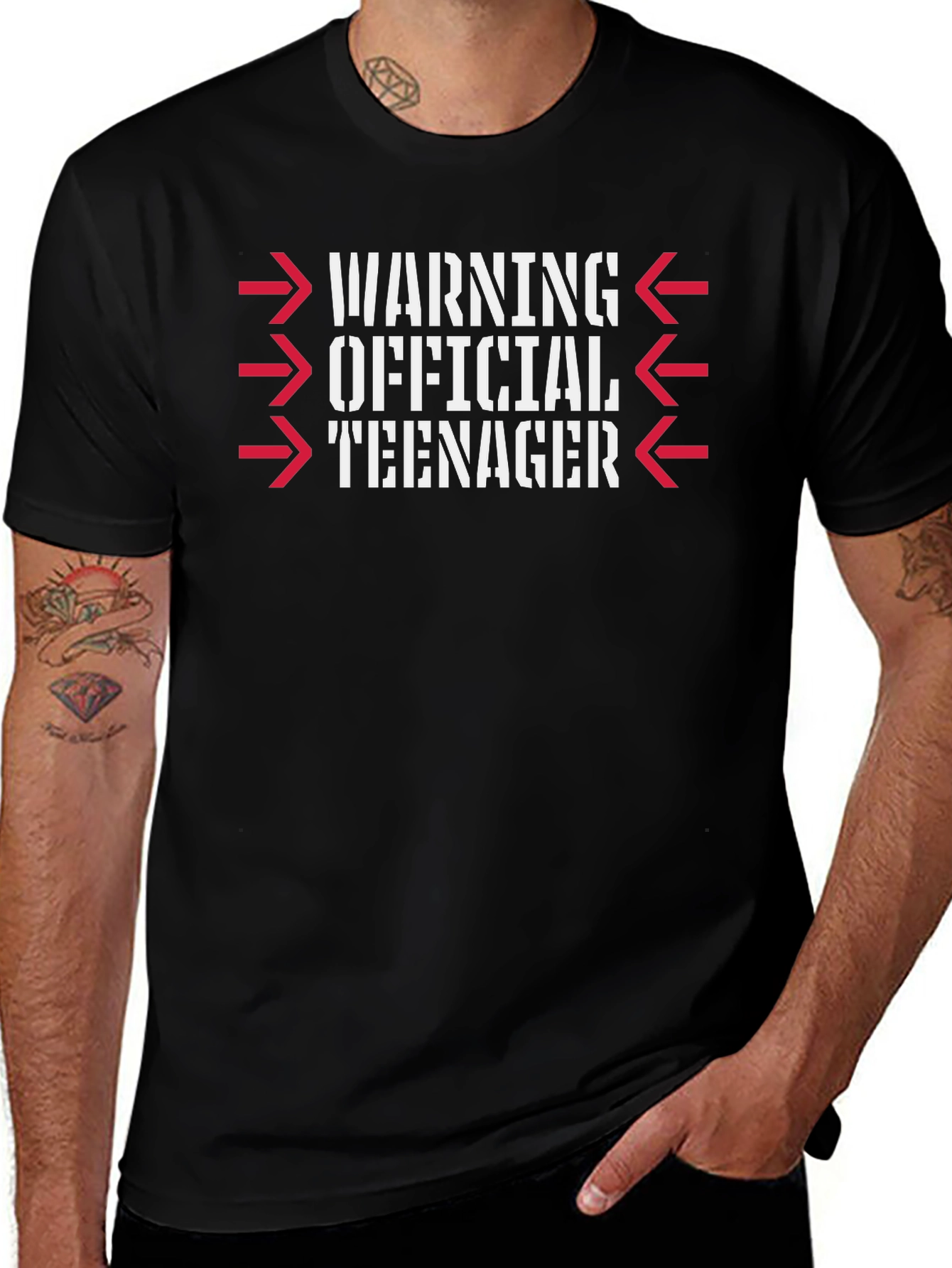 Official Teenager Warning Graphic T-Shirt