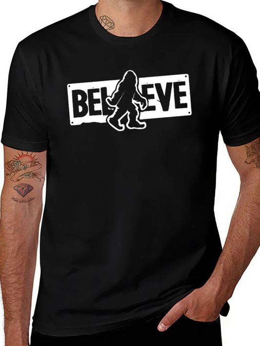 Believe Bigfoot Graphic Tee - Black