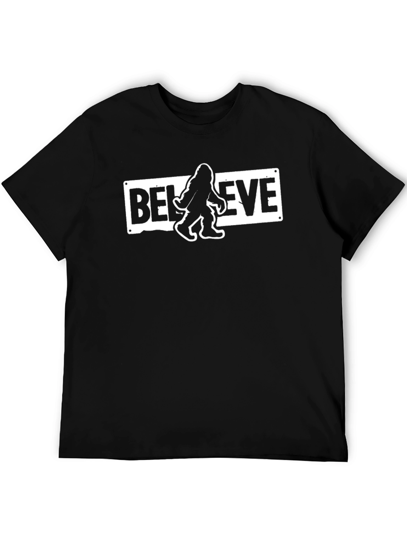 Believe Bigfoot Graphic Tee - Black