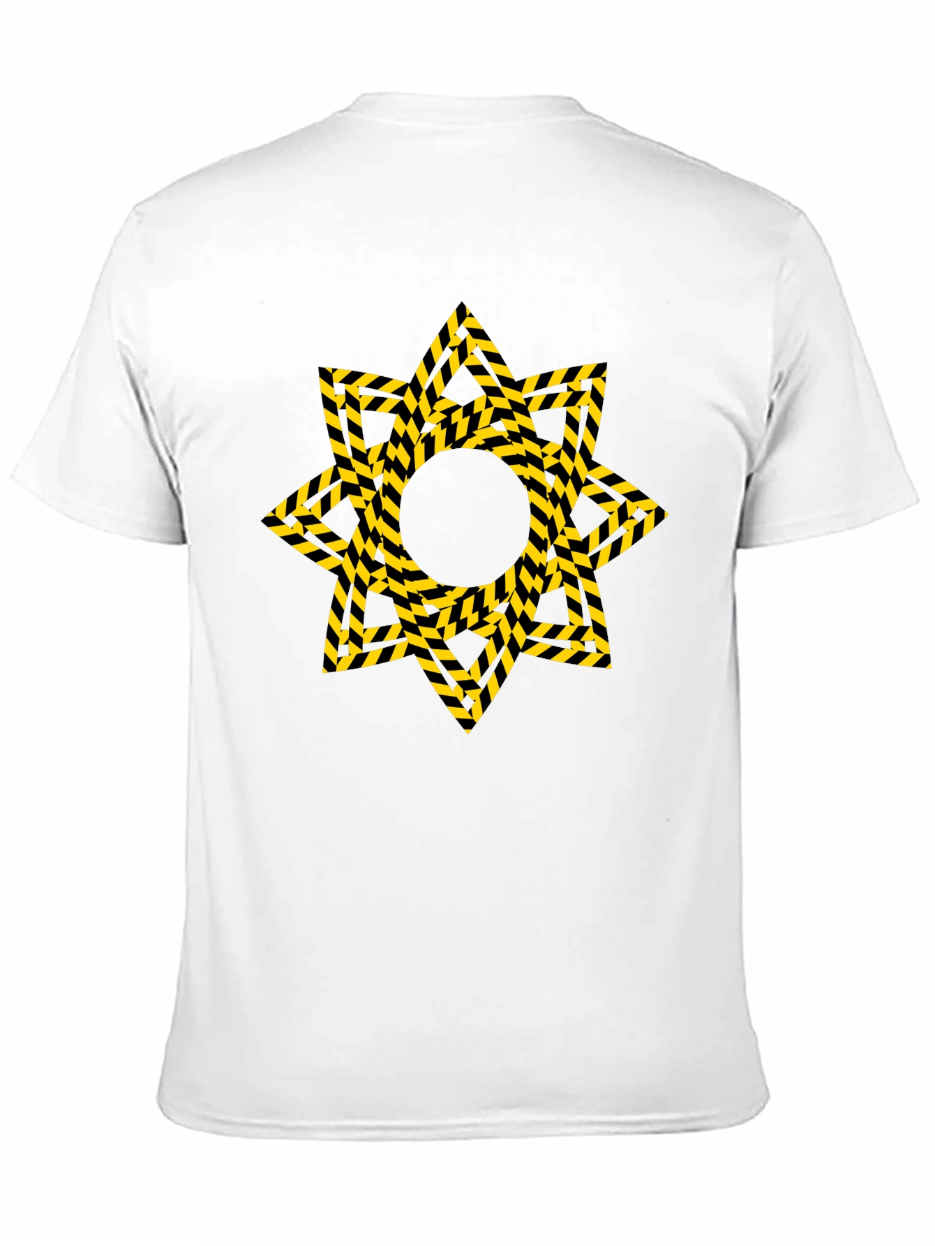 Striped Star Graphic Black T-Shirt