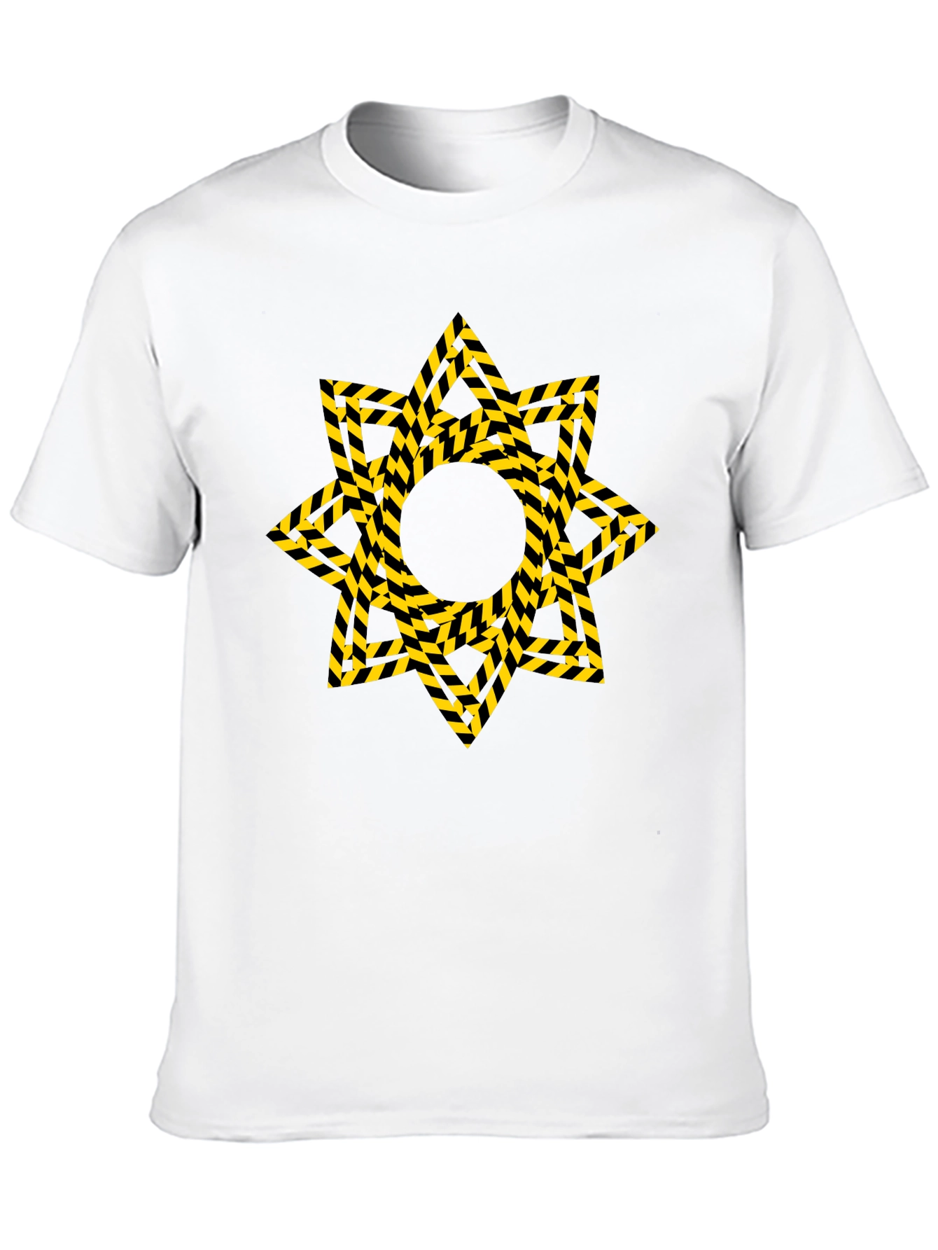 Striped Star Graphic Black T-Shirt