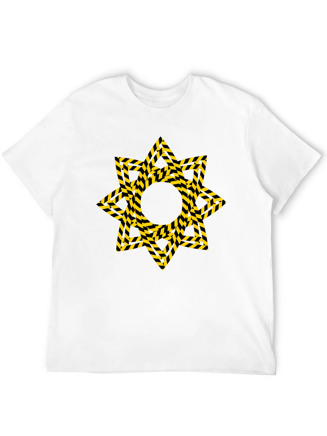 Striped Star Graphic Black T-Shirt