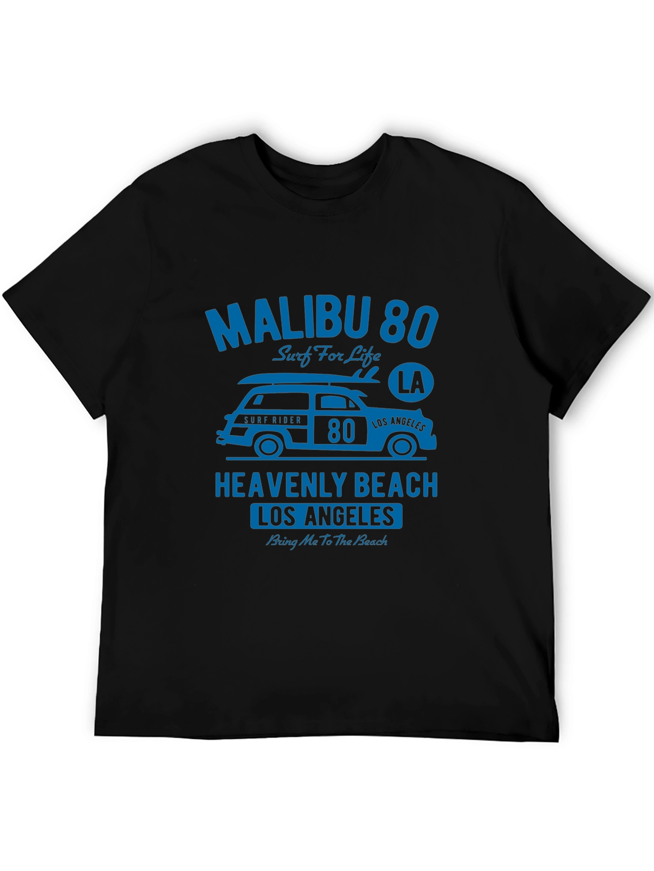 Malibu 80 Surf Graphic T-Shirt - Black