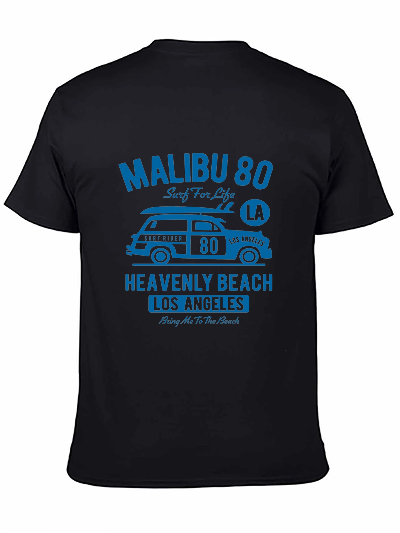 Malibu 80 Surf Graphic T-Shirt - Black