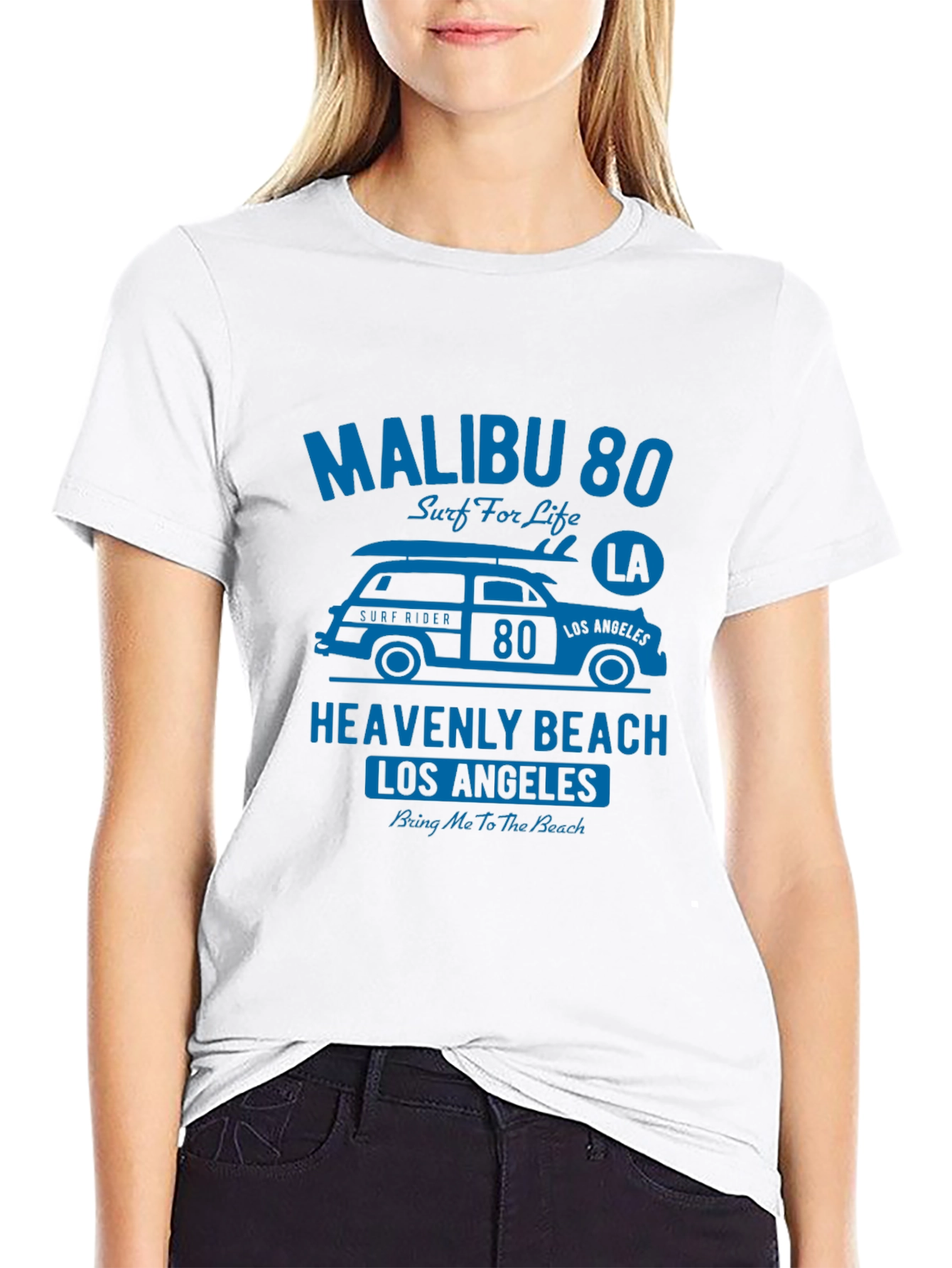 Malibu 80 Surf Graphic T-Shirt - Black