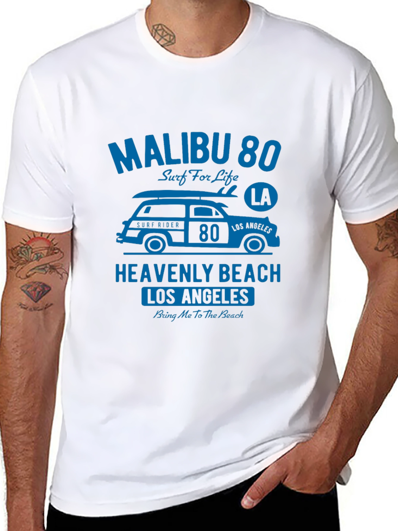 Malibu 80 Surf Graphic T-Shirt - Black