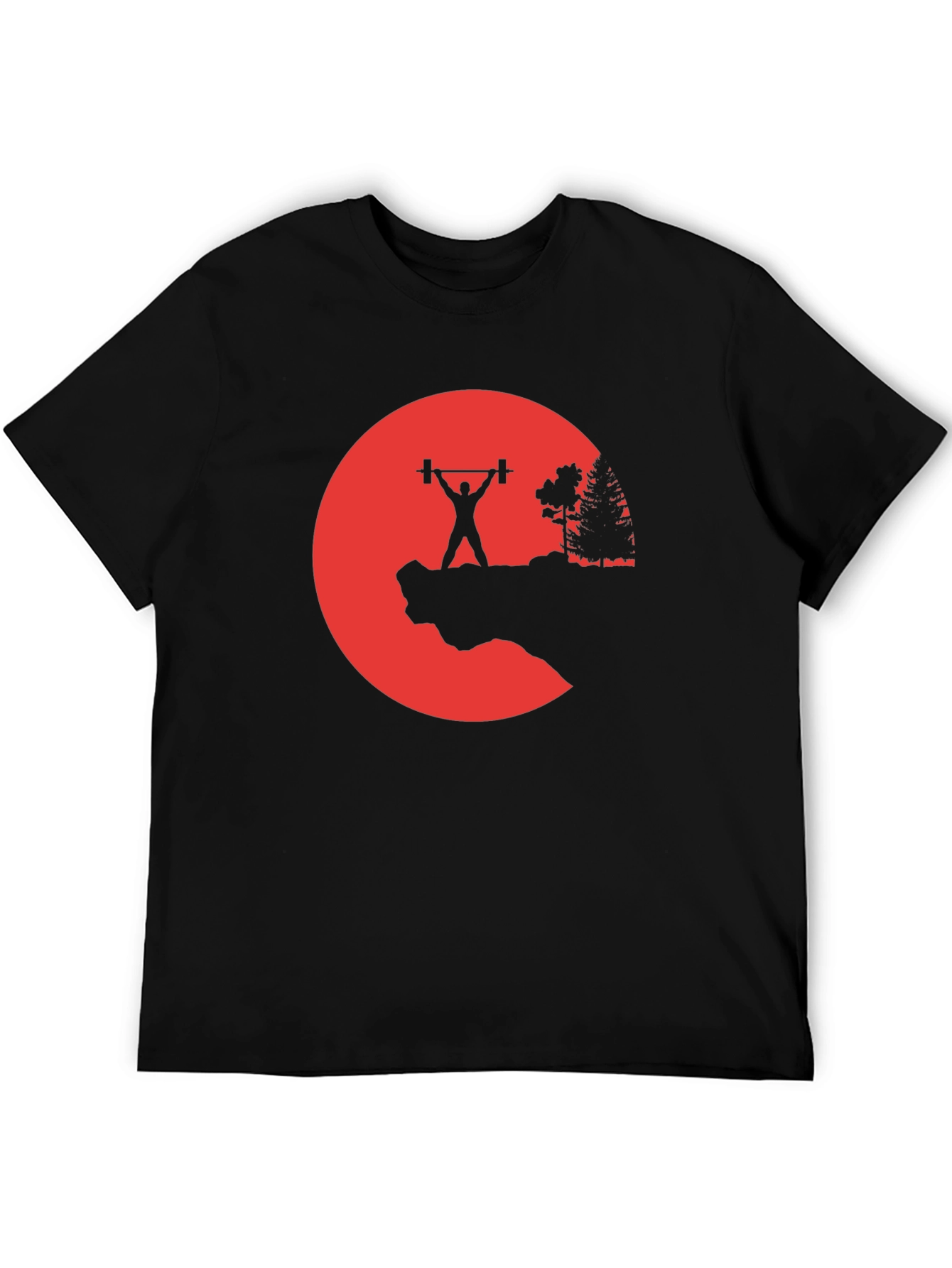 Weightlifting Silhouette Graphic T-Shirt