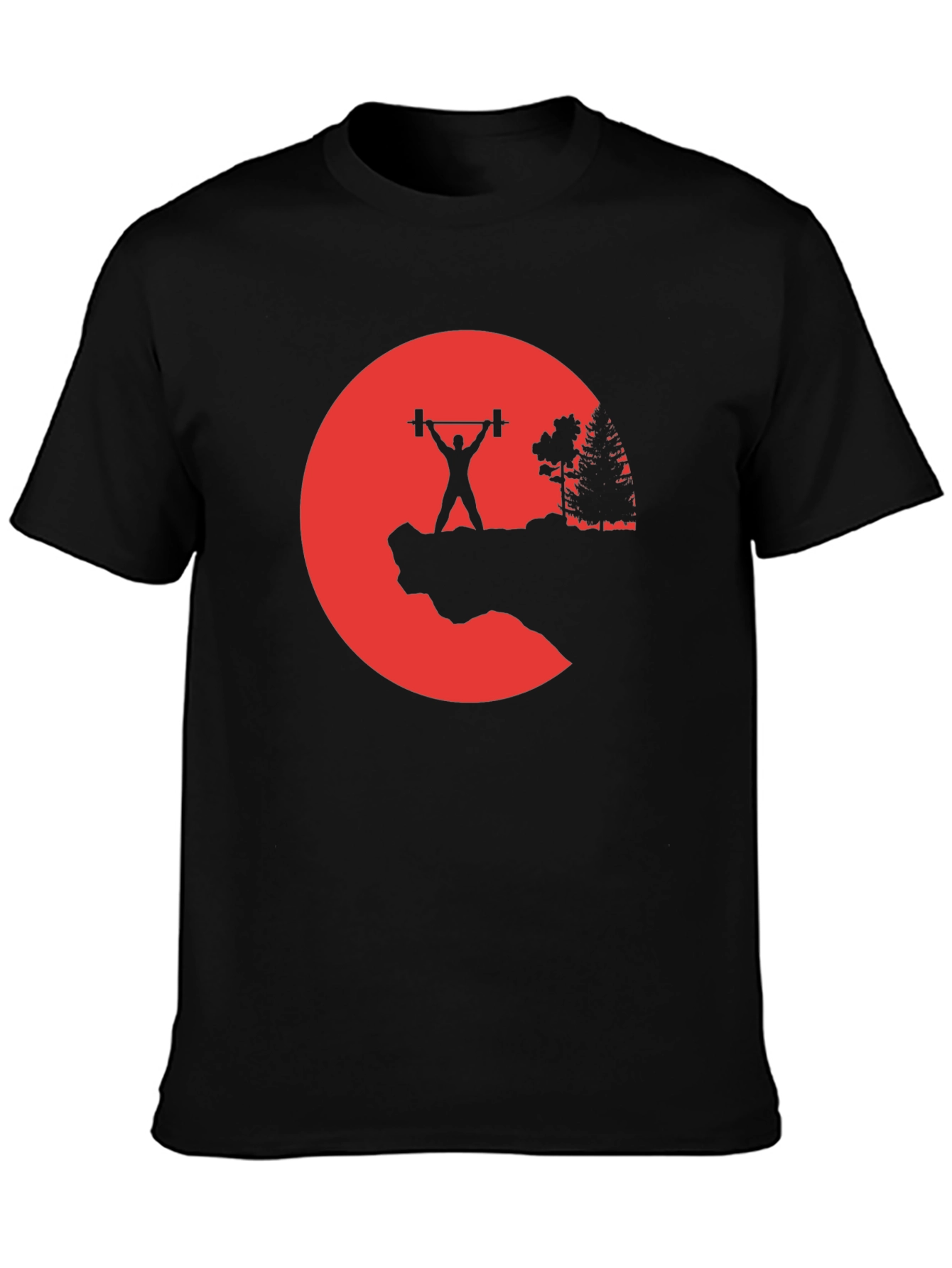 Weightlifting Silhouette Graphic T-Shirt