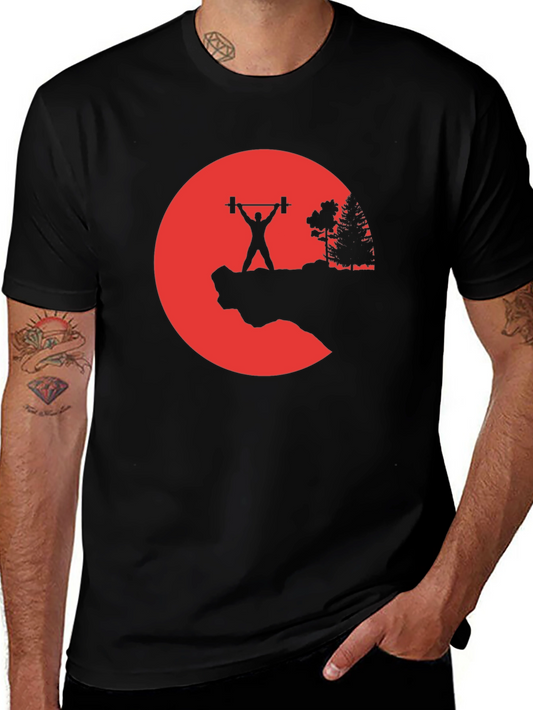 Weightlifting Silhouette Graphic T-Shirt