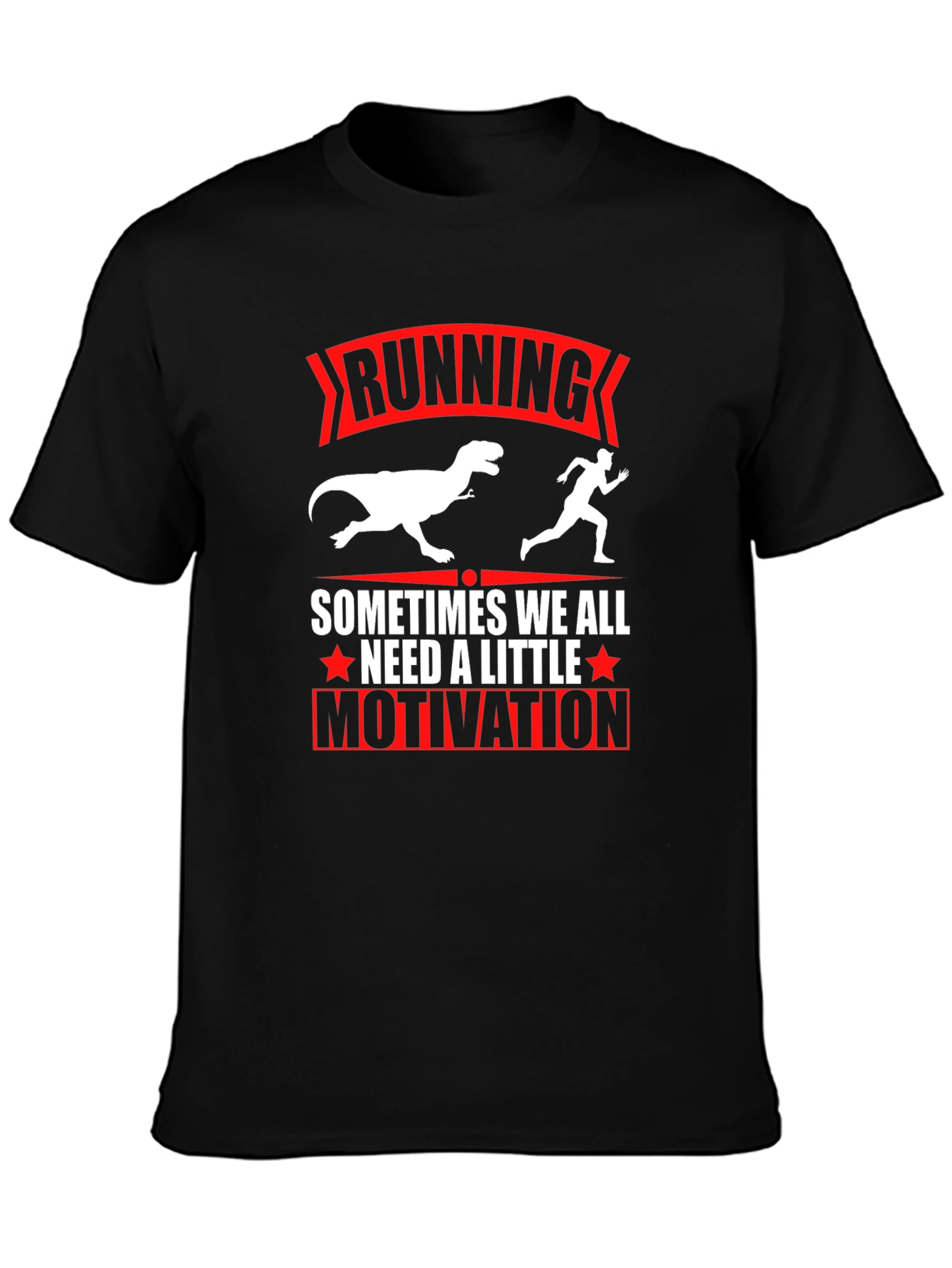 Running Dinosaur Graphic T-Shirt - Motivation Tee