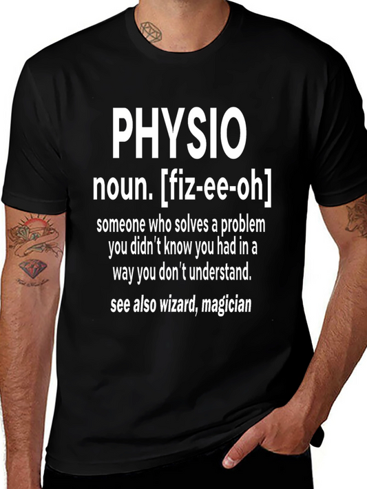 Funny Physio Definition Black T-Shirt